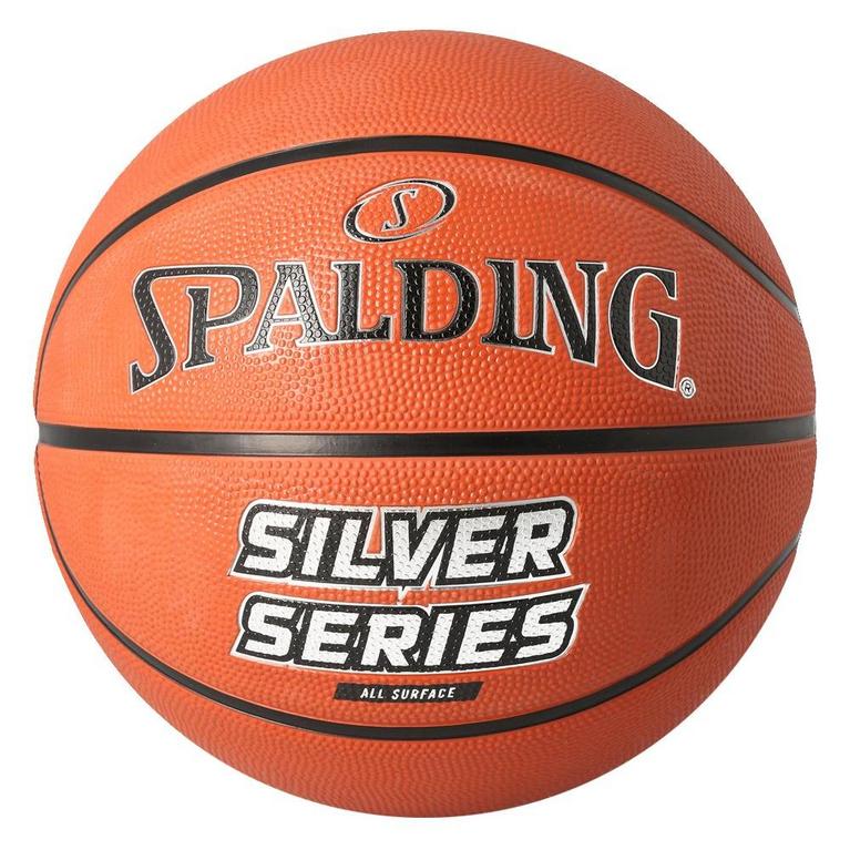 Orange - Spalding - Silver Basketball