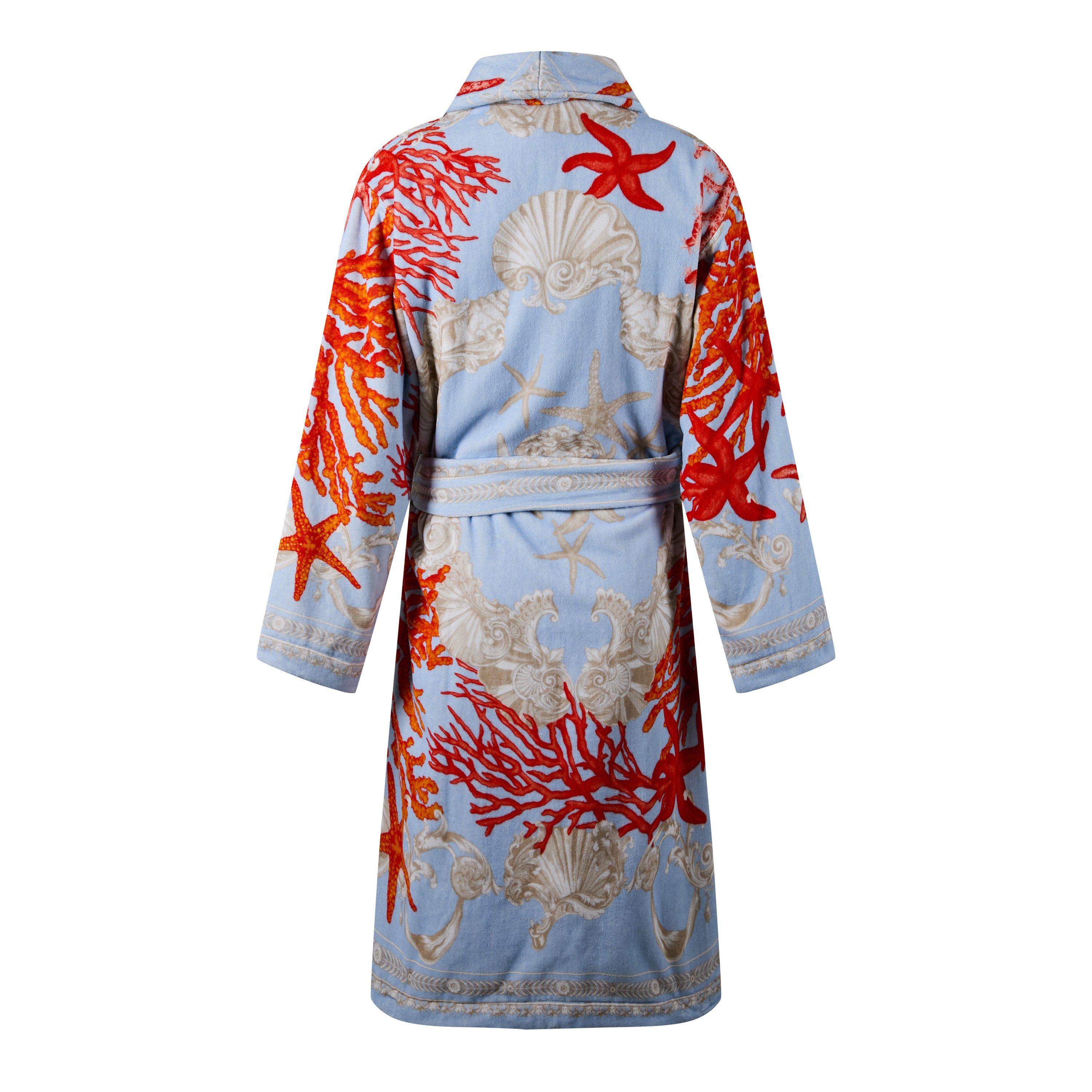 Blue and Coral - Versace Home - Barocco Sea Bathrobe - 2