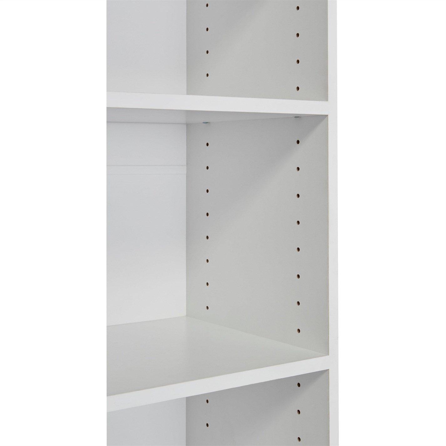 White - Homelife - Locke 6 Tier Bookcase - 4