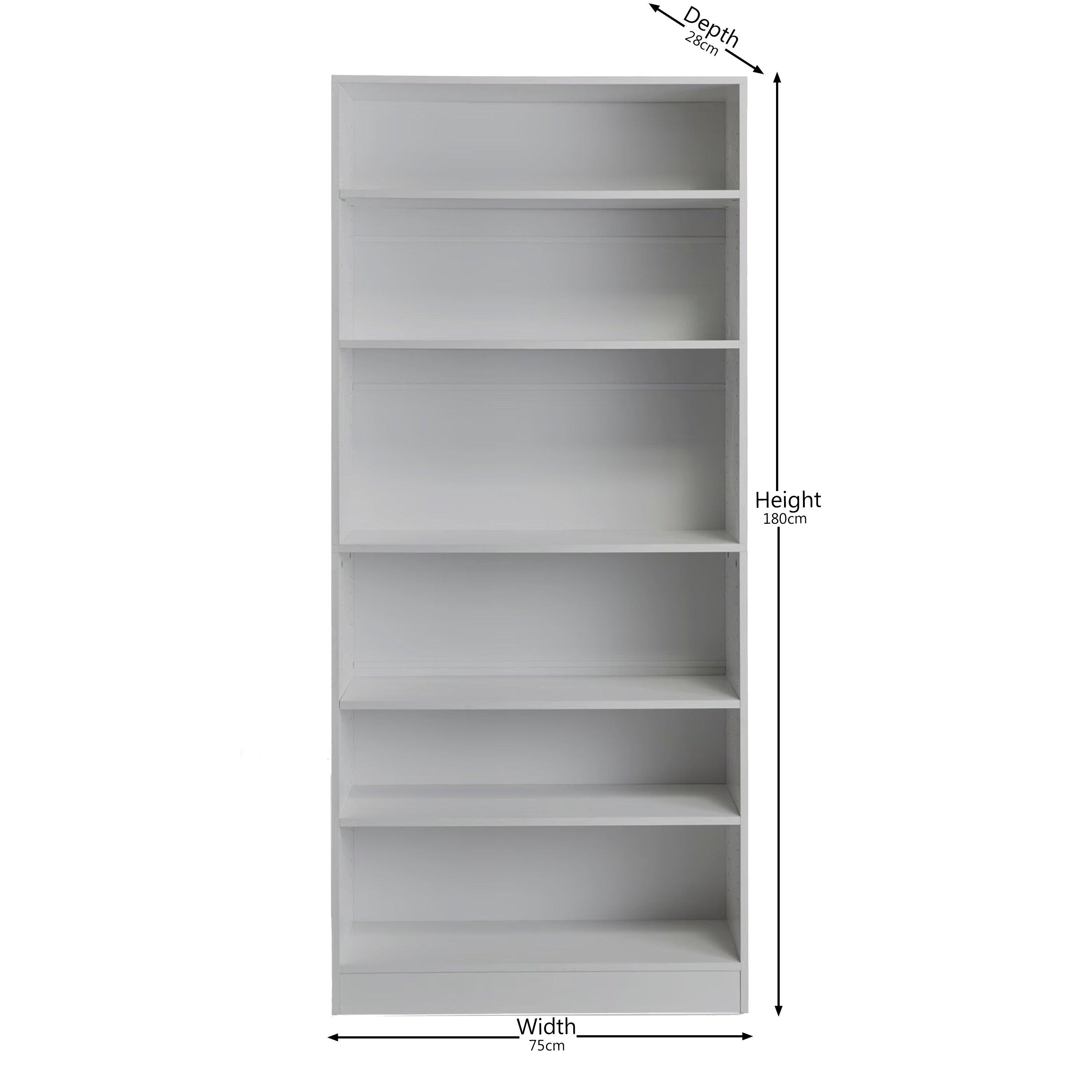 Grey - Homelife - A Locke 6 Tier Bookcase - 4