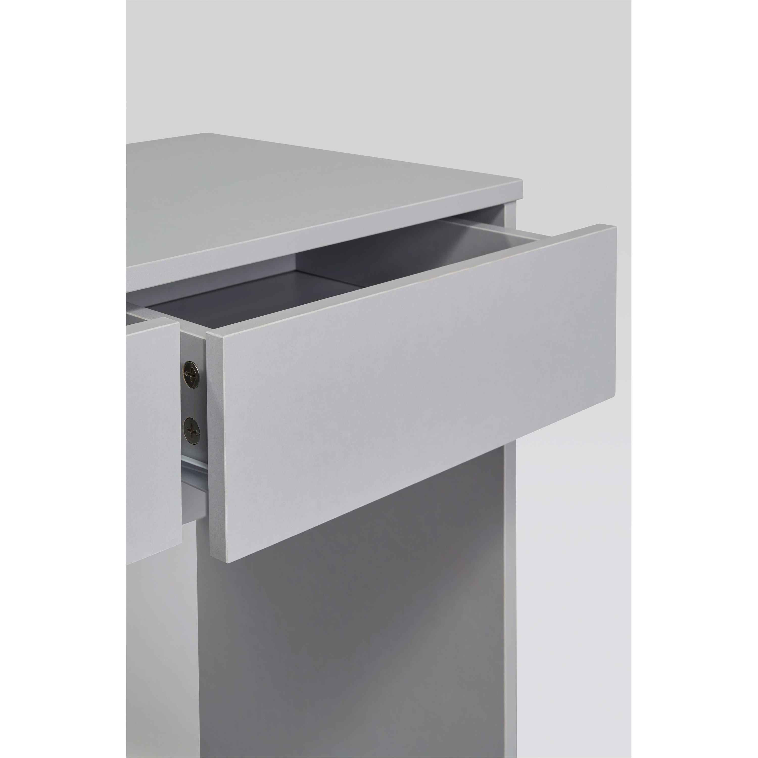 Grey - Homelife - A Locke 2 Drawer Desk - 3