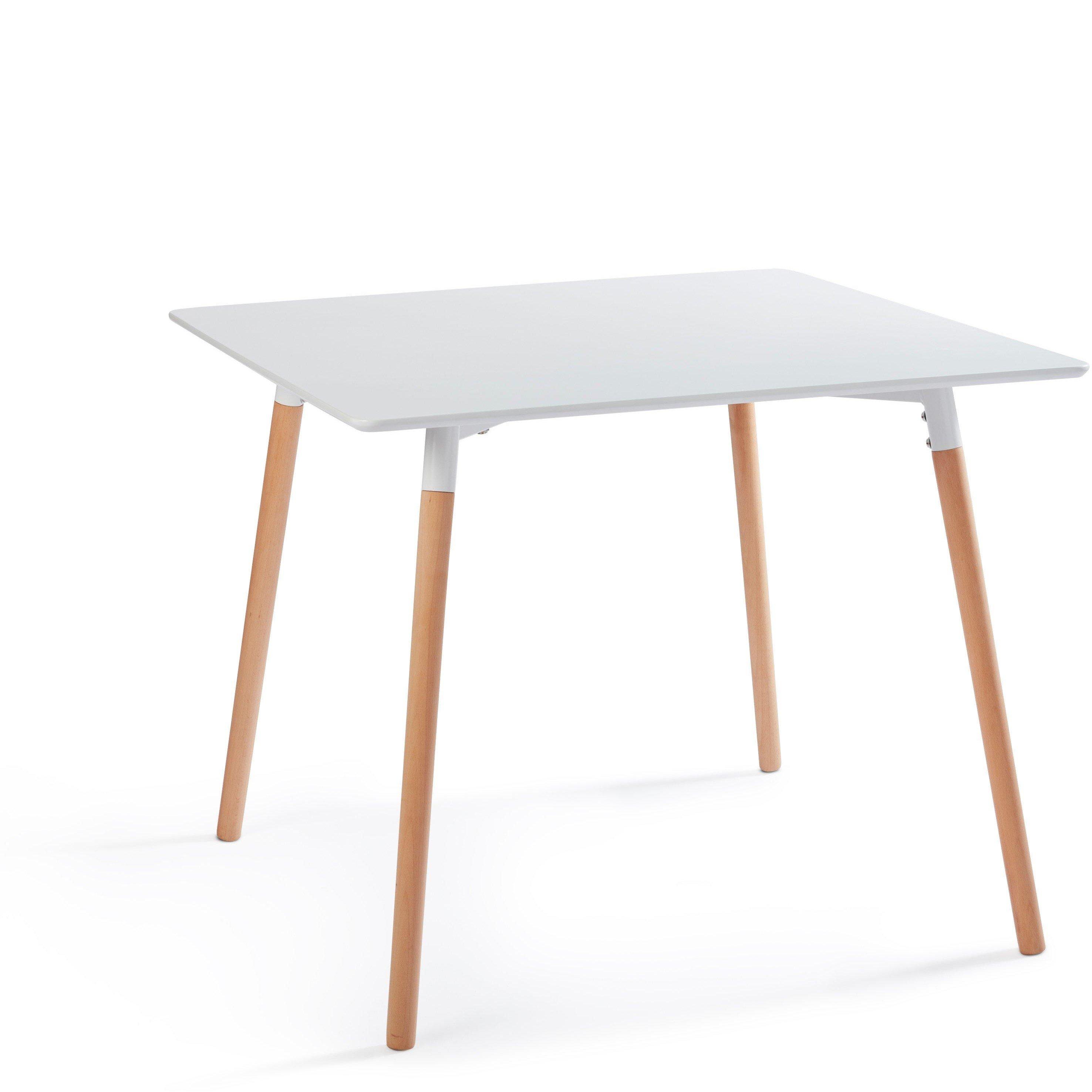 White - Homelife - Locke 90cm Dining Table 90cm - 2