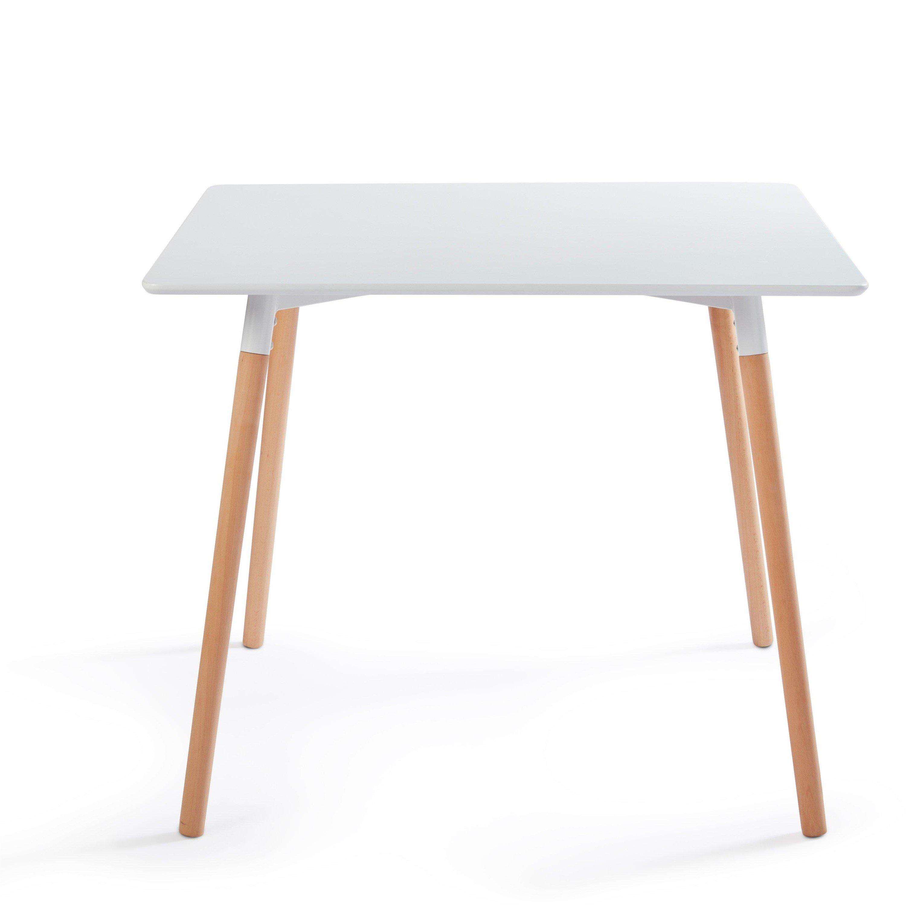 White - Homelife - Locke 90cm Dining Table 90cm - 3