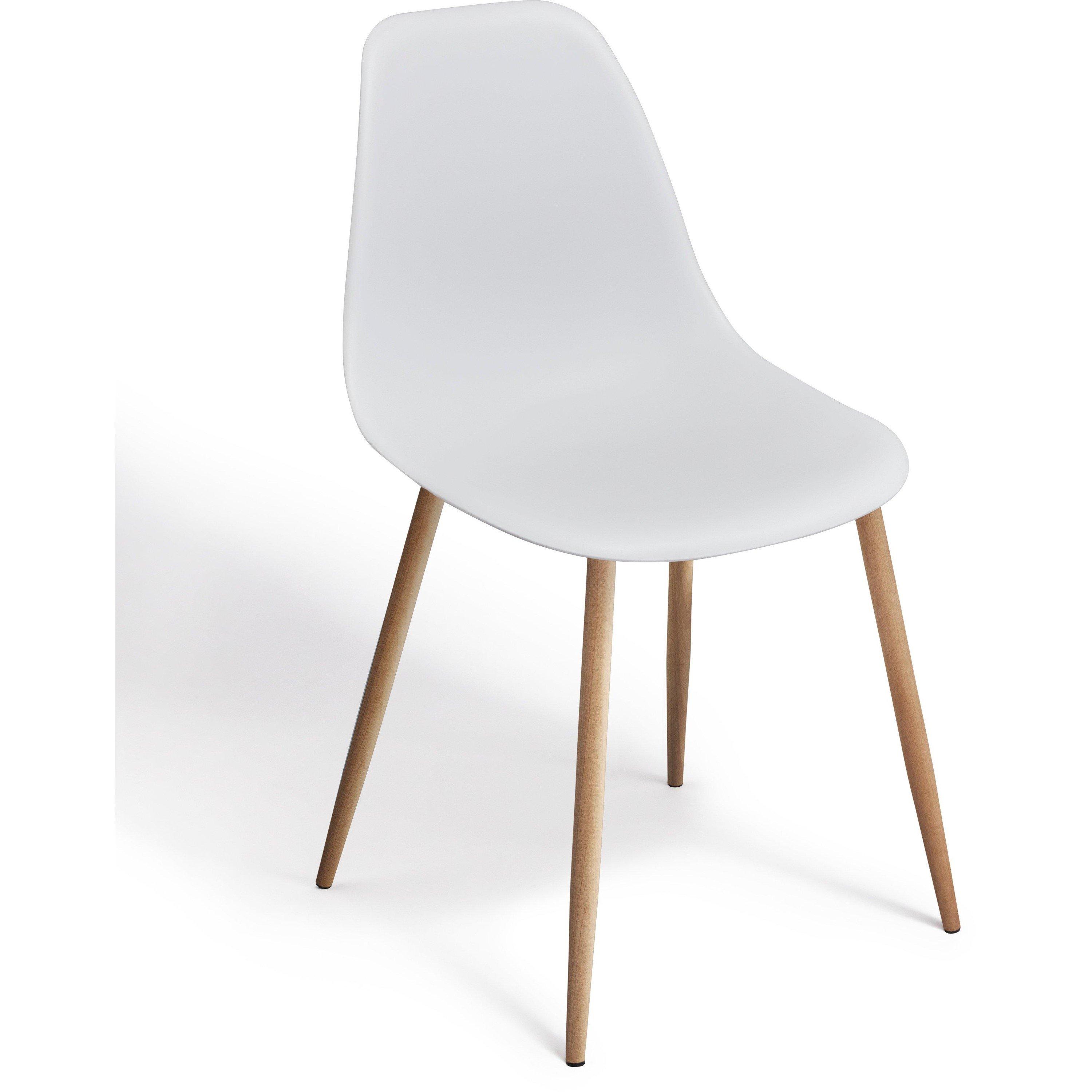 White - Homelife - Homelife Pair of Dining Chairs - 3