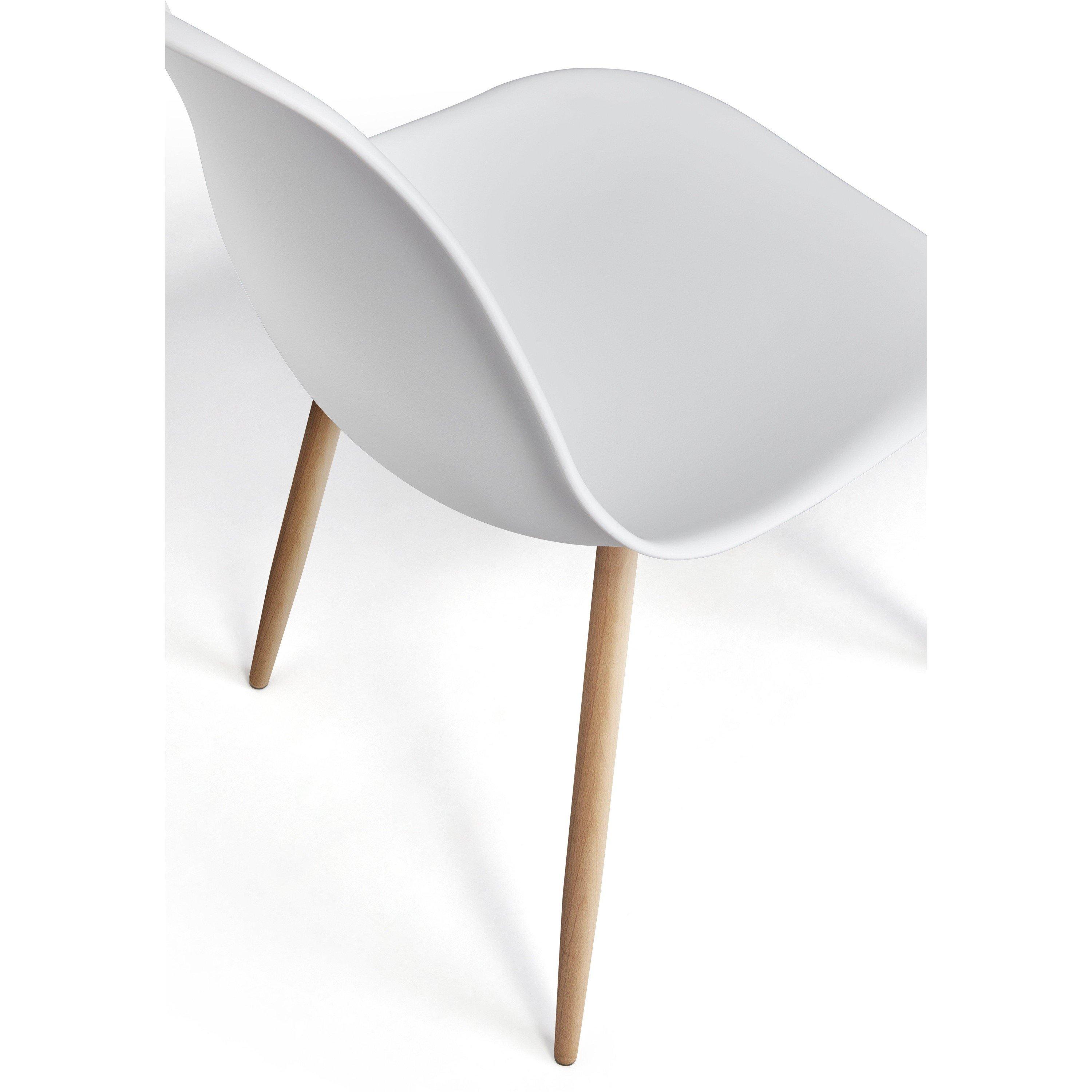 White - Homelife - Homelife Pair of Dining Chairs - 4