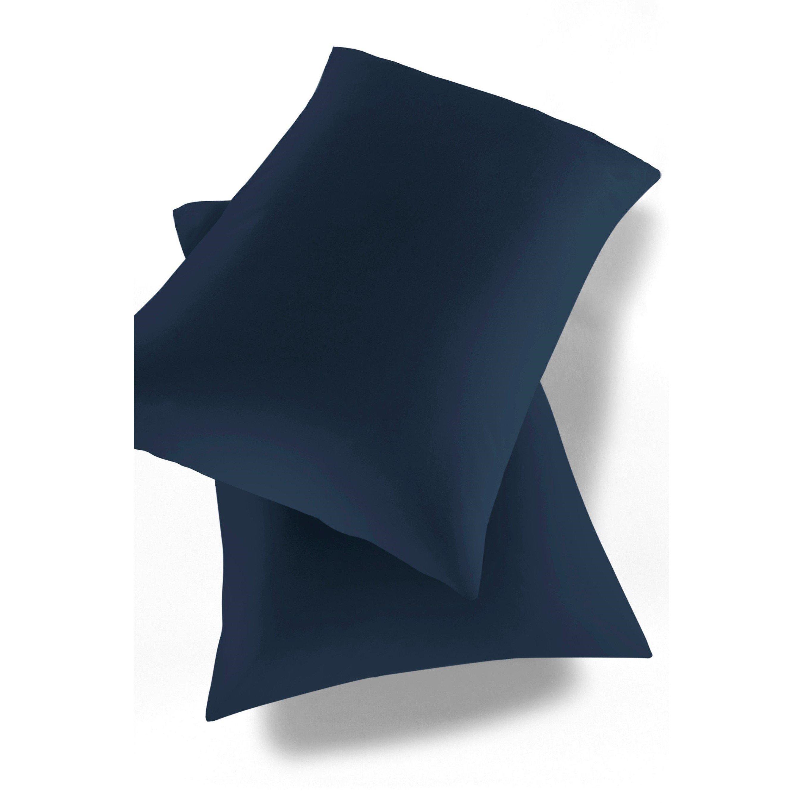Homelife  Non-Iron Plain Dyed Housewife Pillowcases - Navy - Pair