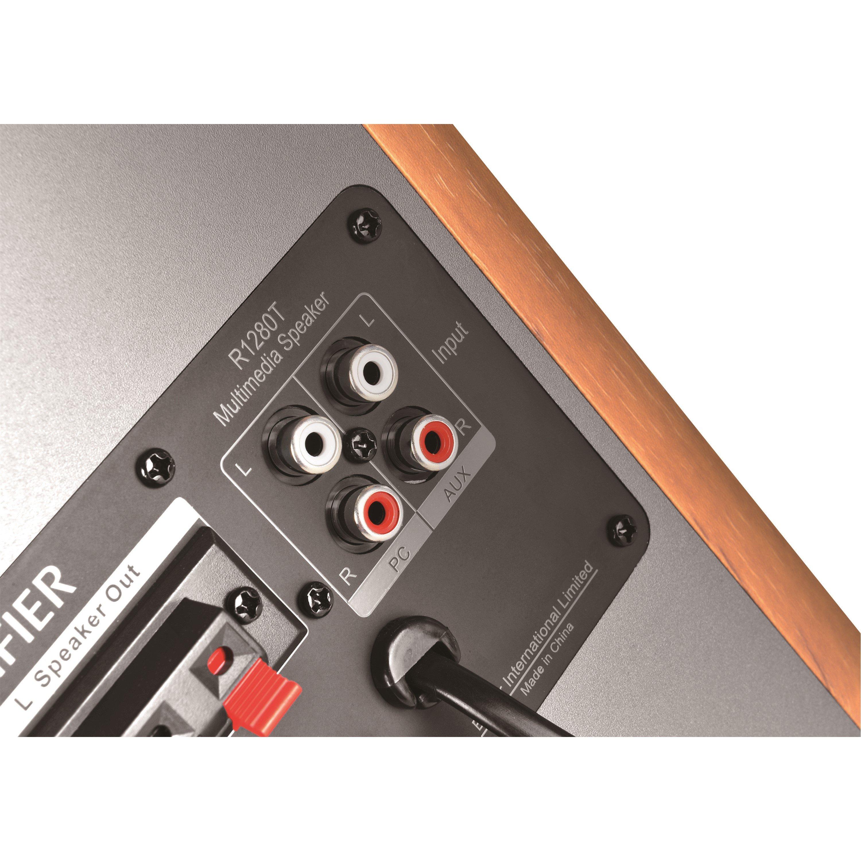 Black - Edifier - Edifier R1280T Active 2.0 Bookshelf Speakers Brown - 3