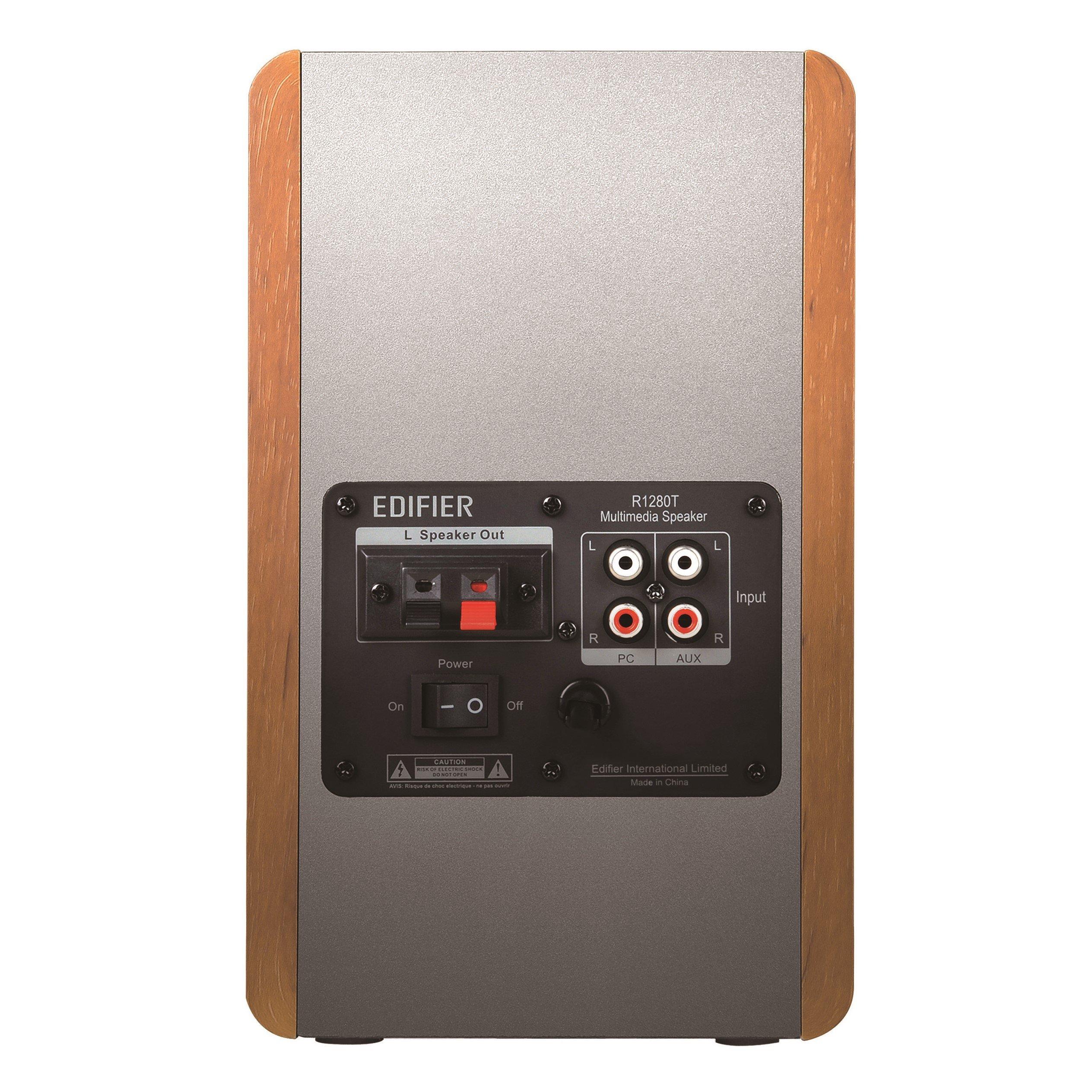 Black - Edifier - Edifier R1280T Active 2.0 Bookshelf Speakers Brown - 4