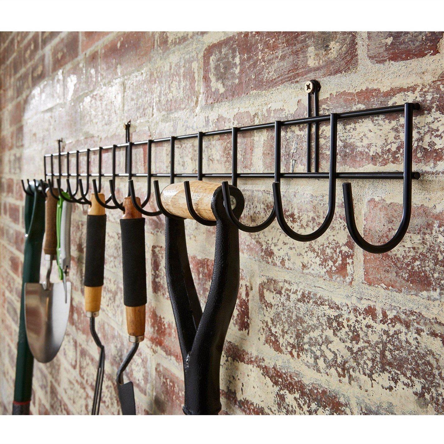 House Of Home  Extra-Long Tool Rack In Powder Coating Black