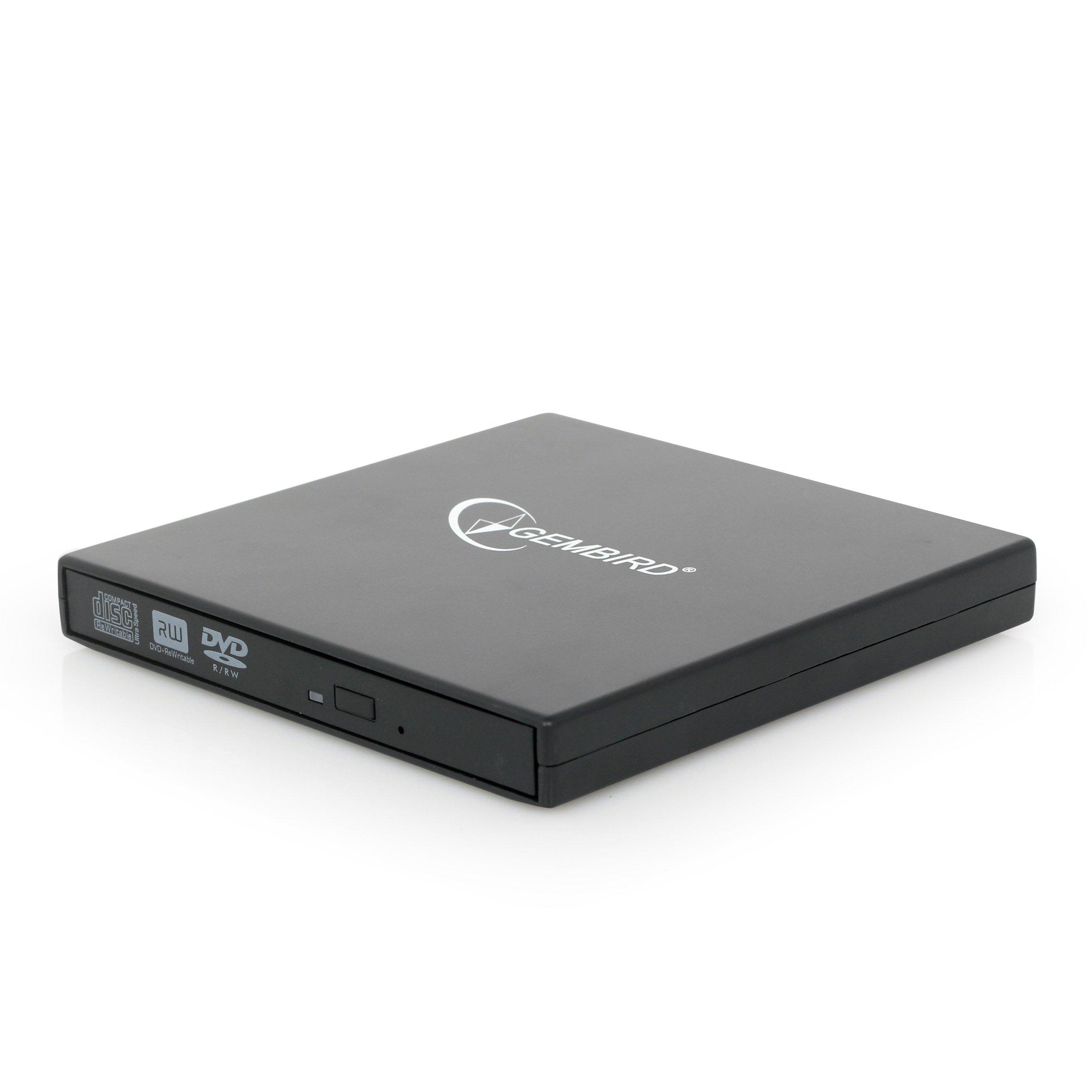 Black - Gembird - Gembird External USB CD/DVD Reader/Recorder Drive - 2