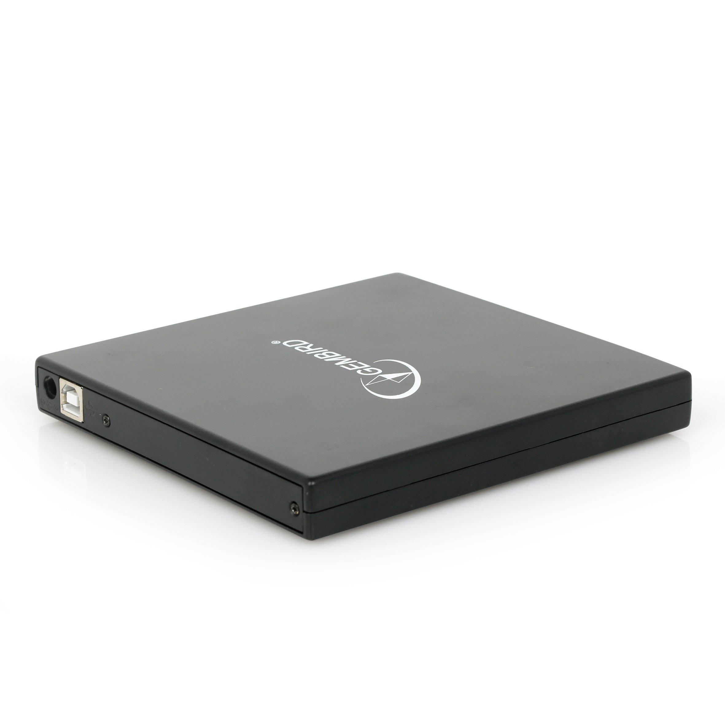Black - Gembird - Gembird External USB CD/DVD Reader/Recorder Drive - 3
