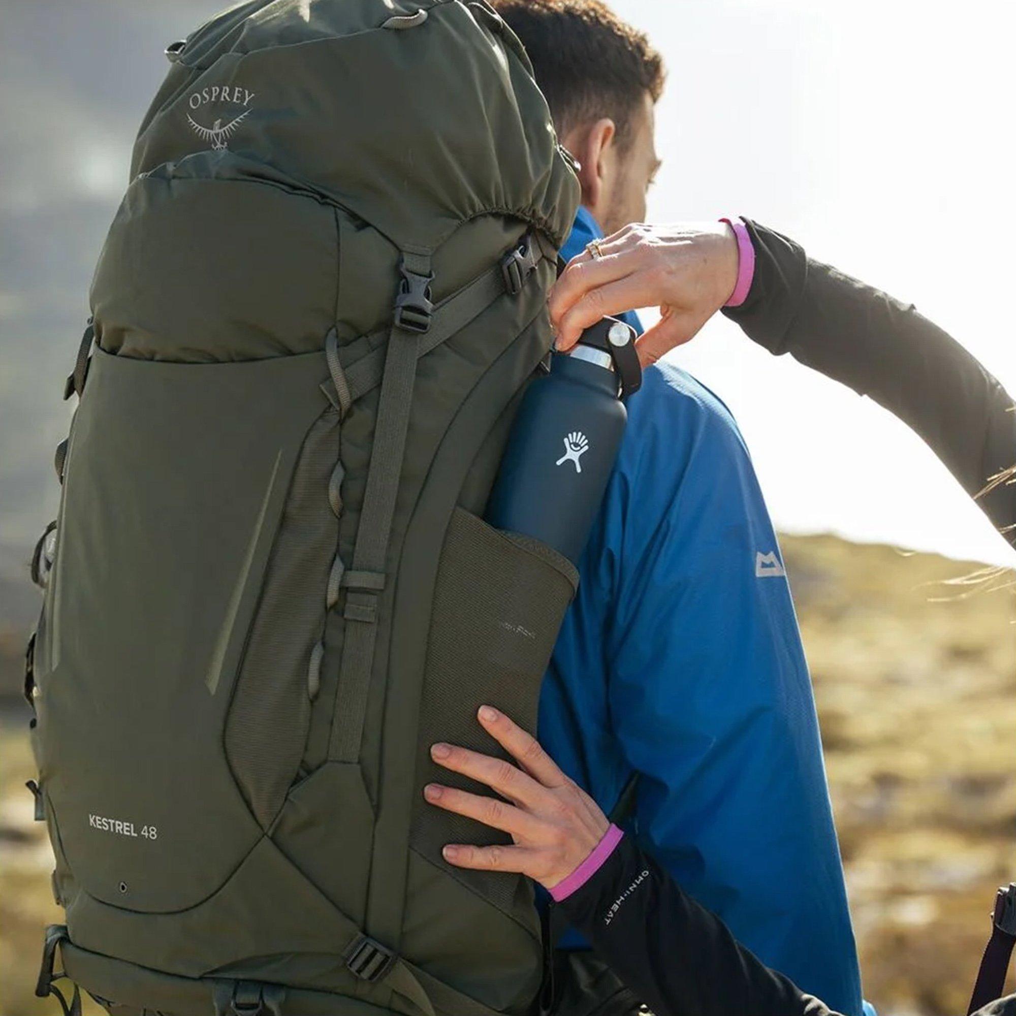 Black - Osprey - Kestrel 48L Rucksack - 5