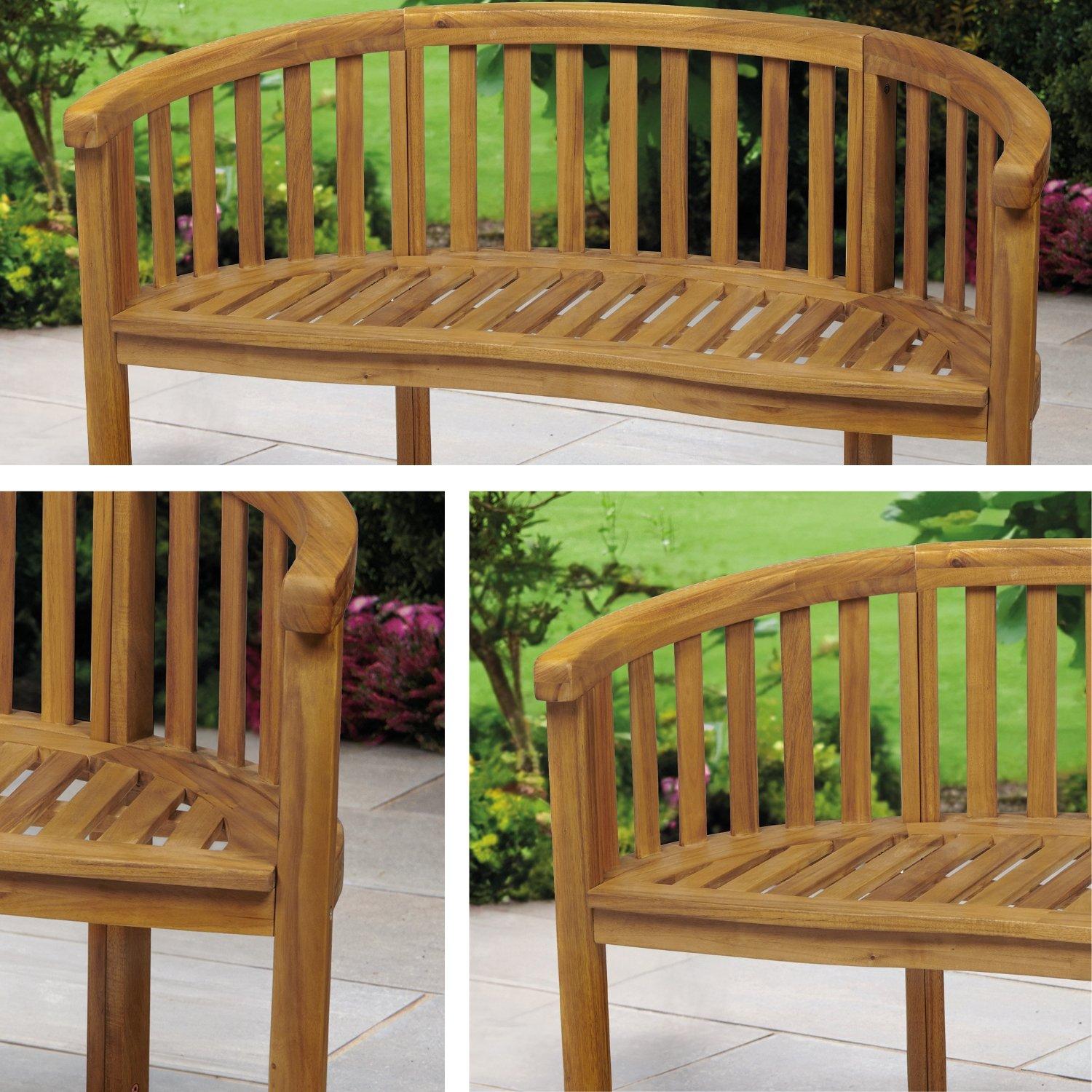 Natural - Greenhurst - Greenhurst Woodfield Banana Bench Natural - 3