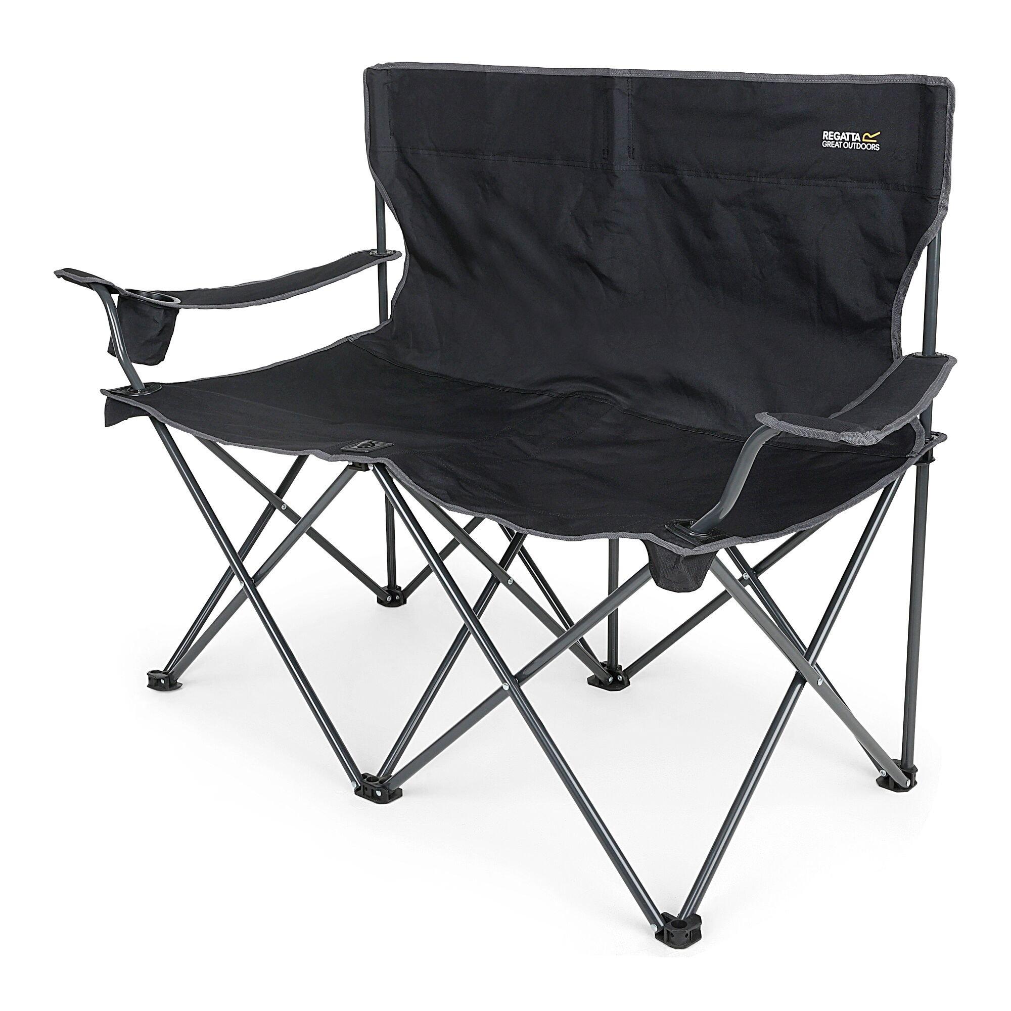 Regatta  Isla Double Padded Chair - Black/Sealgr - Single