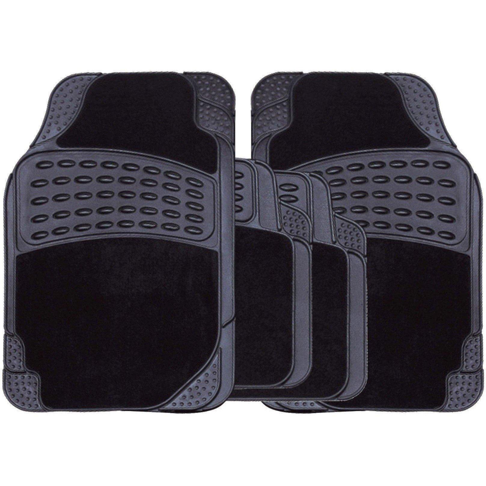 Black - Streetwize - Black Stellar Combination Car Mat Set