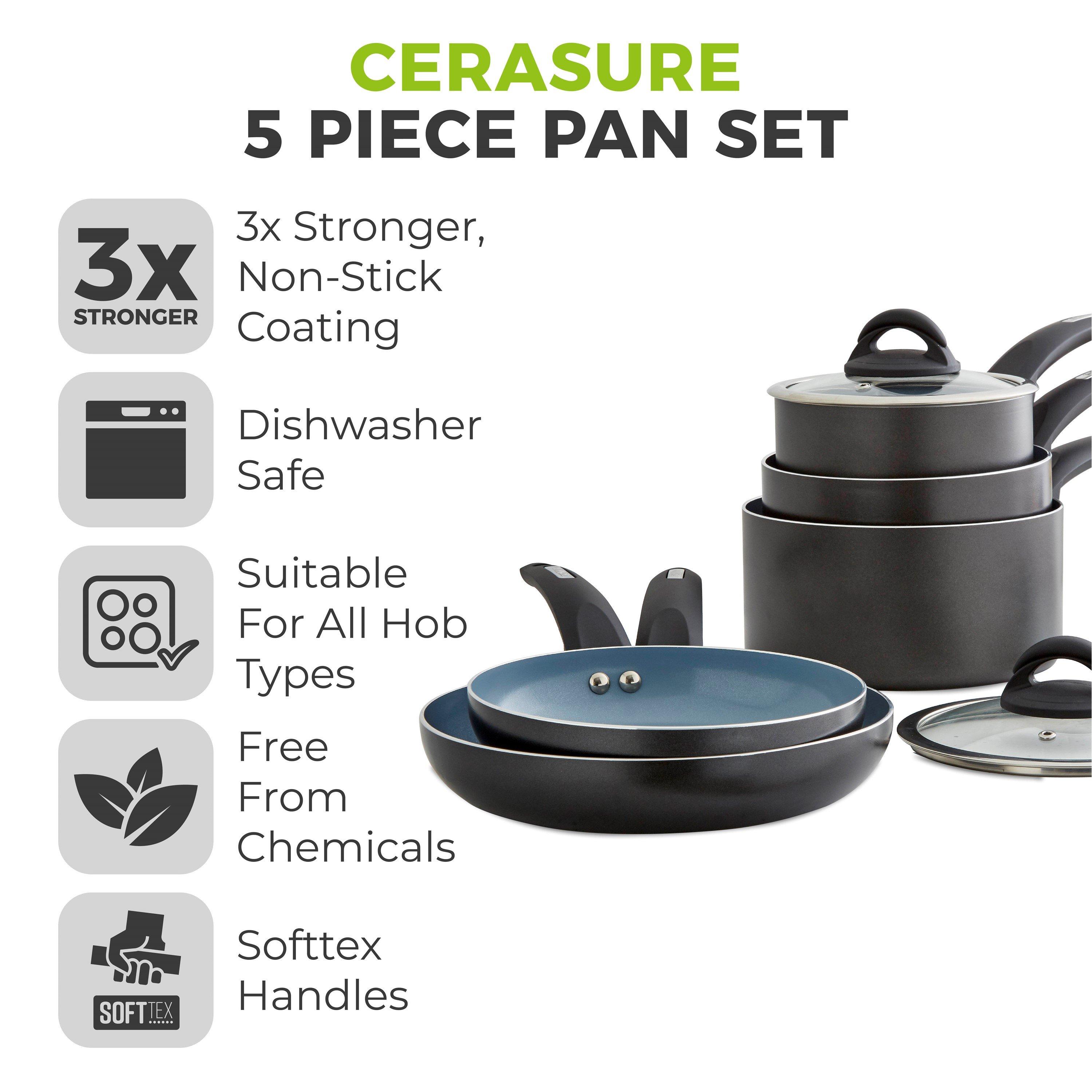 Black - Tower - Cerasure 5 Piece Pan Set Graphite - 2