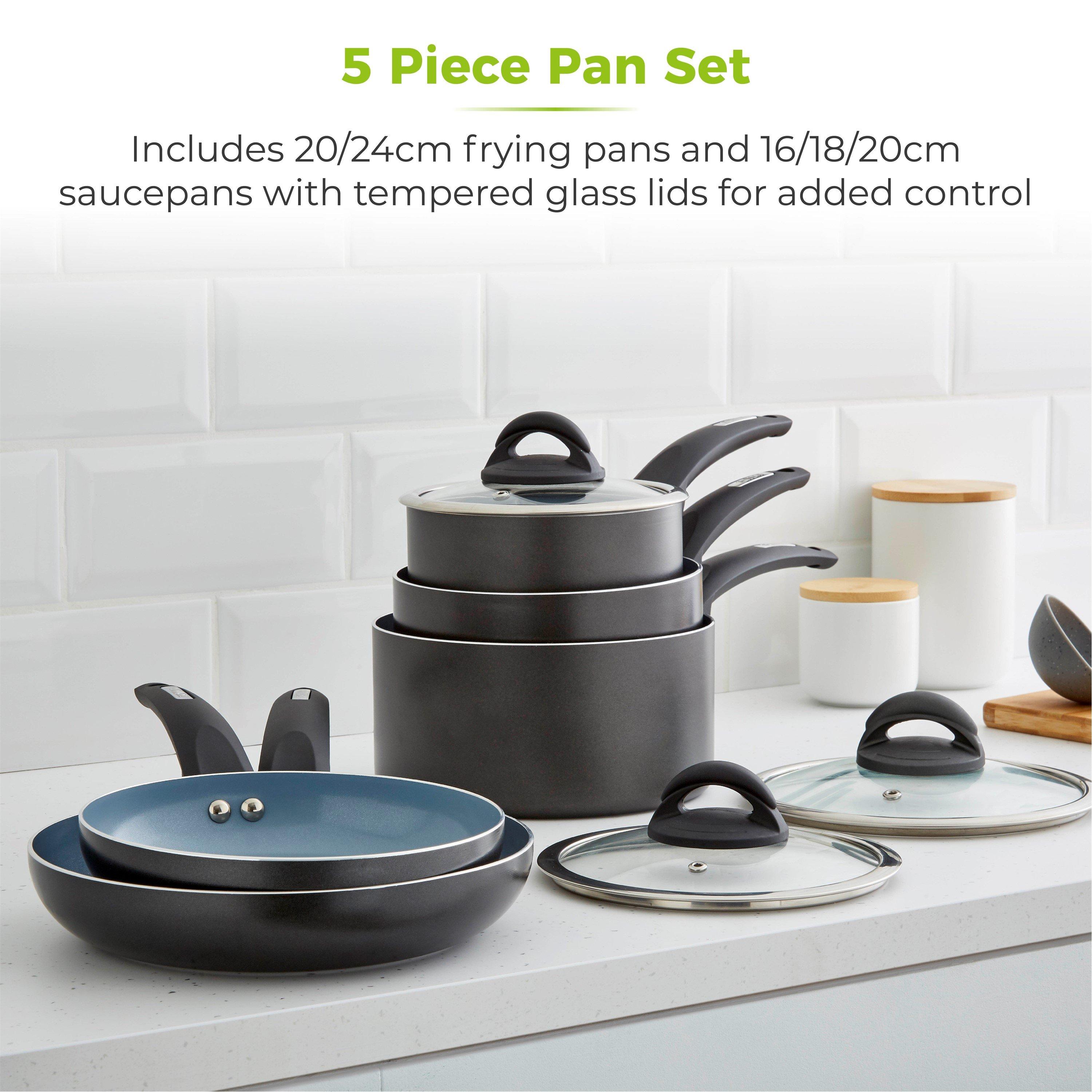 Black - Tower - Cerasure 5 Piece Pan Set Graphite - 3