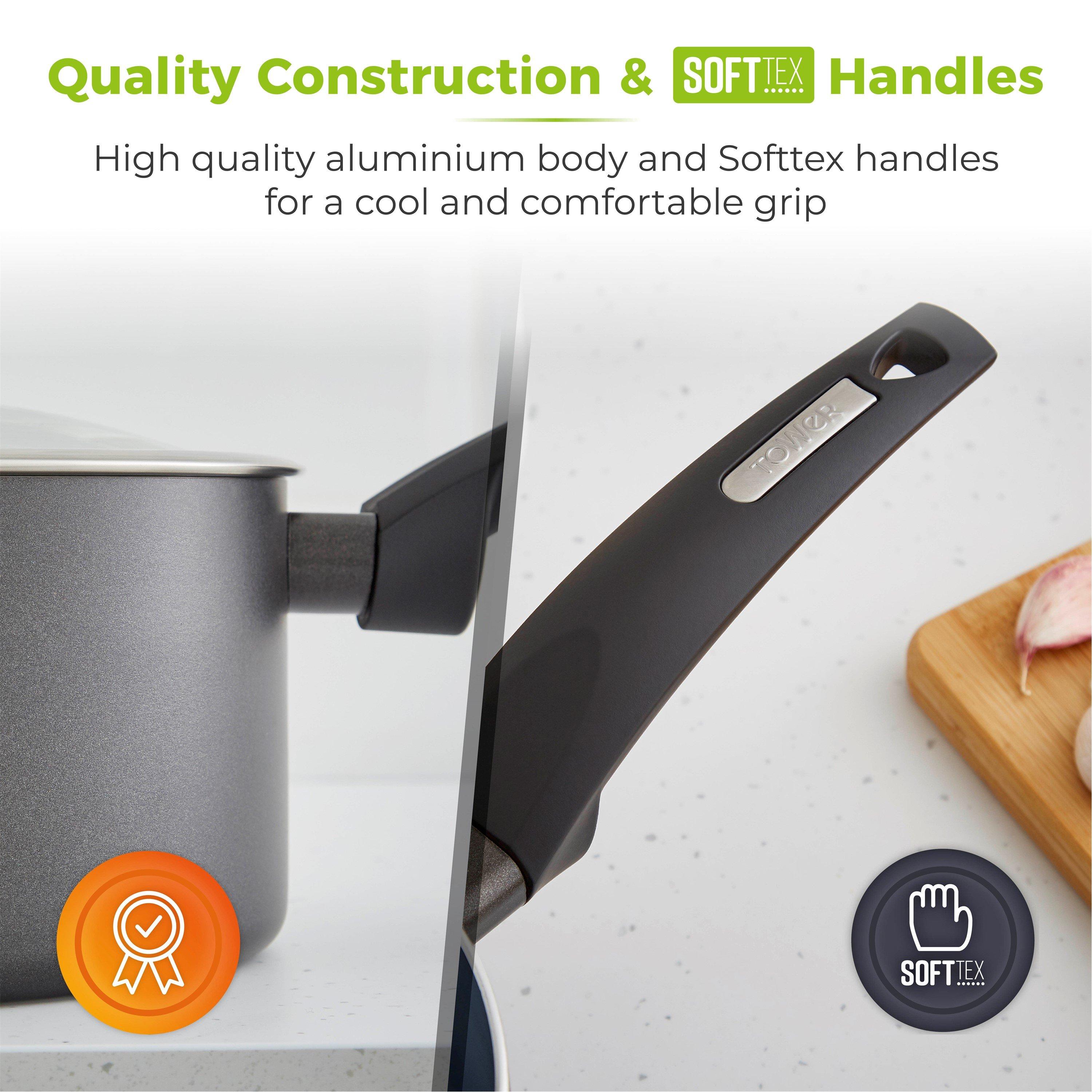 Black - Tower - Cerasure 5 Piece Pan Set Graphite - 5