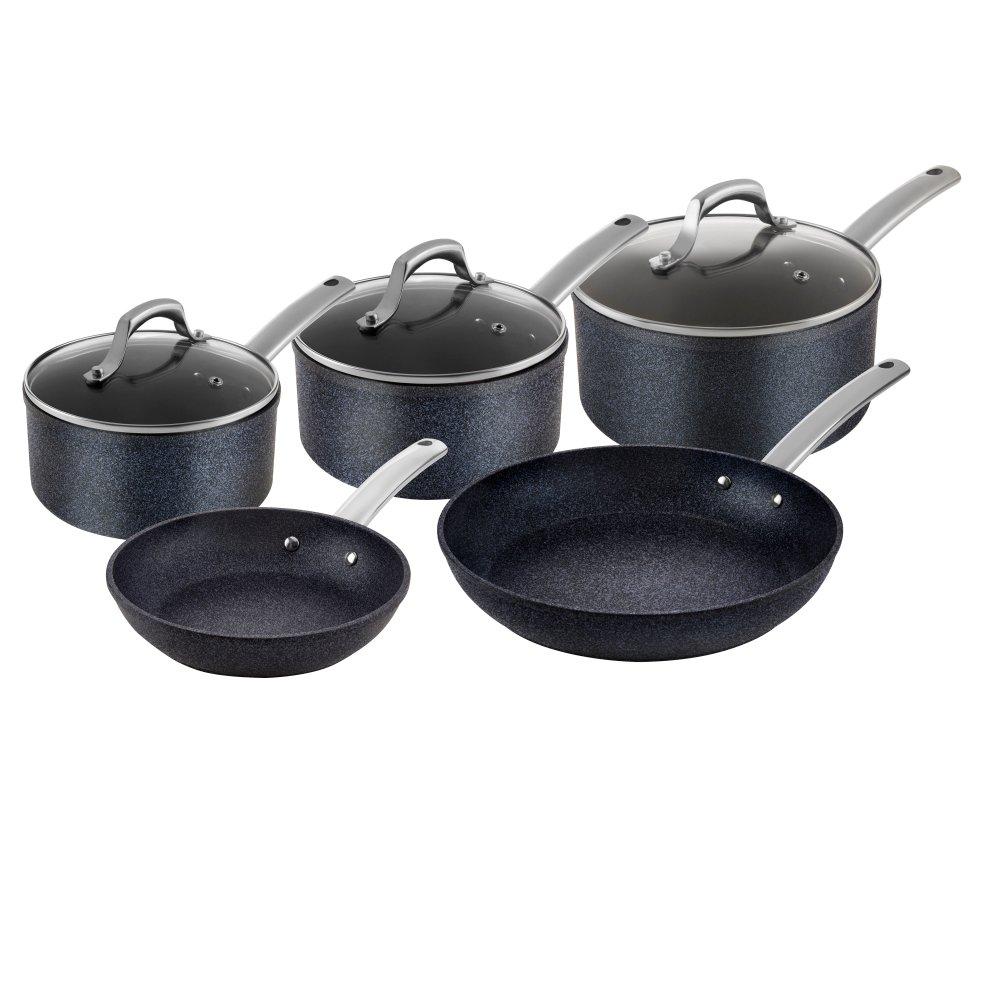 Black - Tower - TruStone 5 Piece Pan Set Violet Black - 1