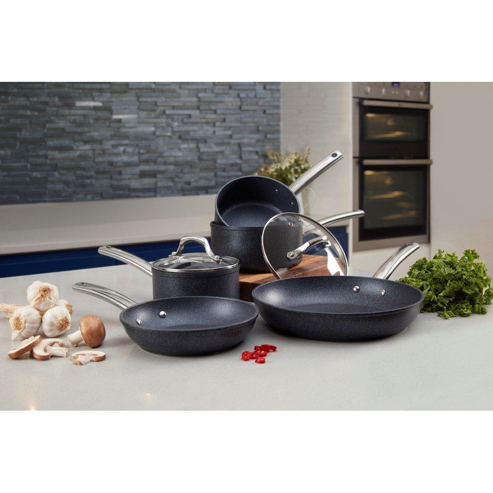 Black - Tower - TruStone 5 Piece Pan Set Violet Black - 5