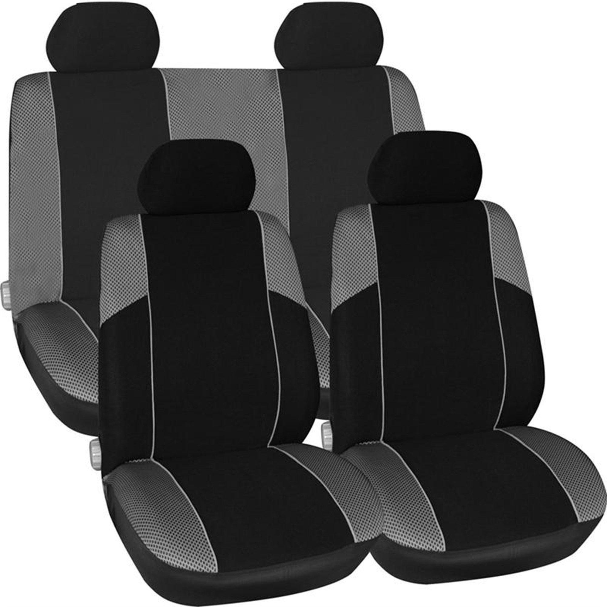 Black/Grey - Streetwize - Arizona Seat Cover Set -Black/Grey