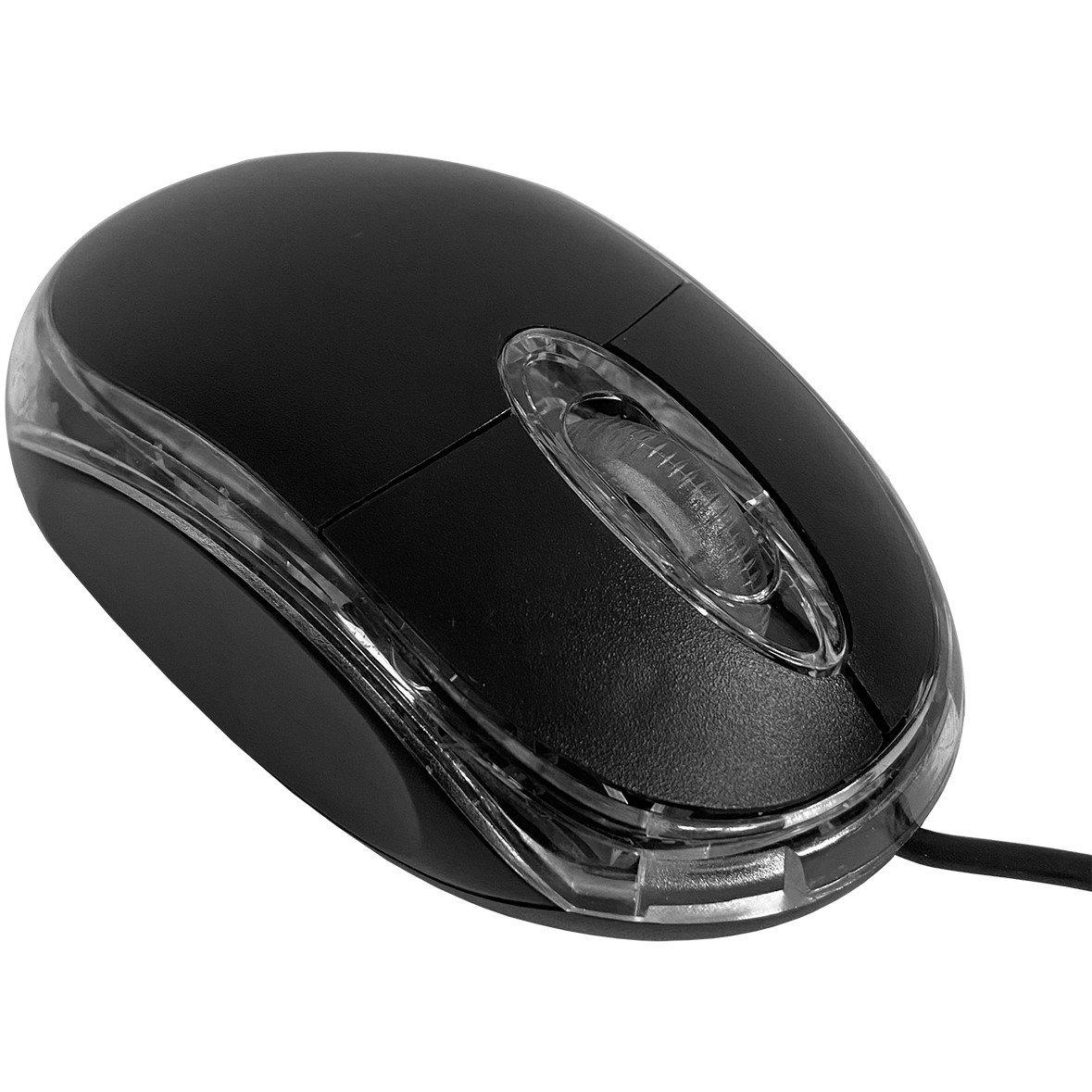 Viobyte  Compact Usb Wired Optical Pc Mouse - Black