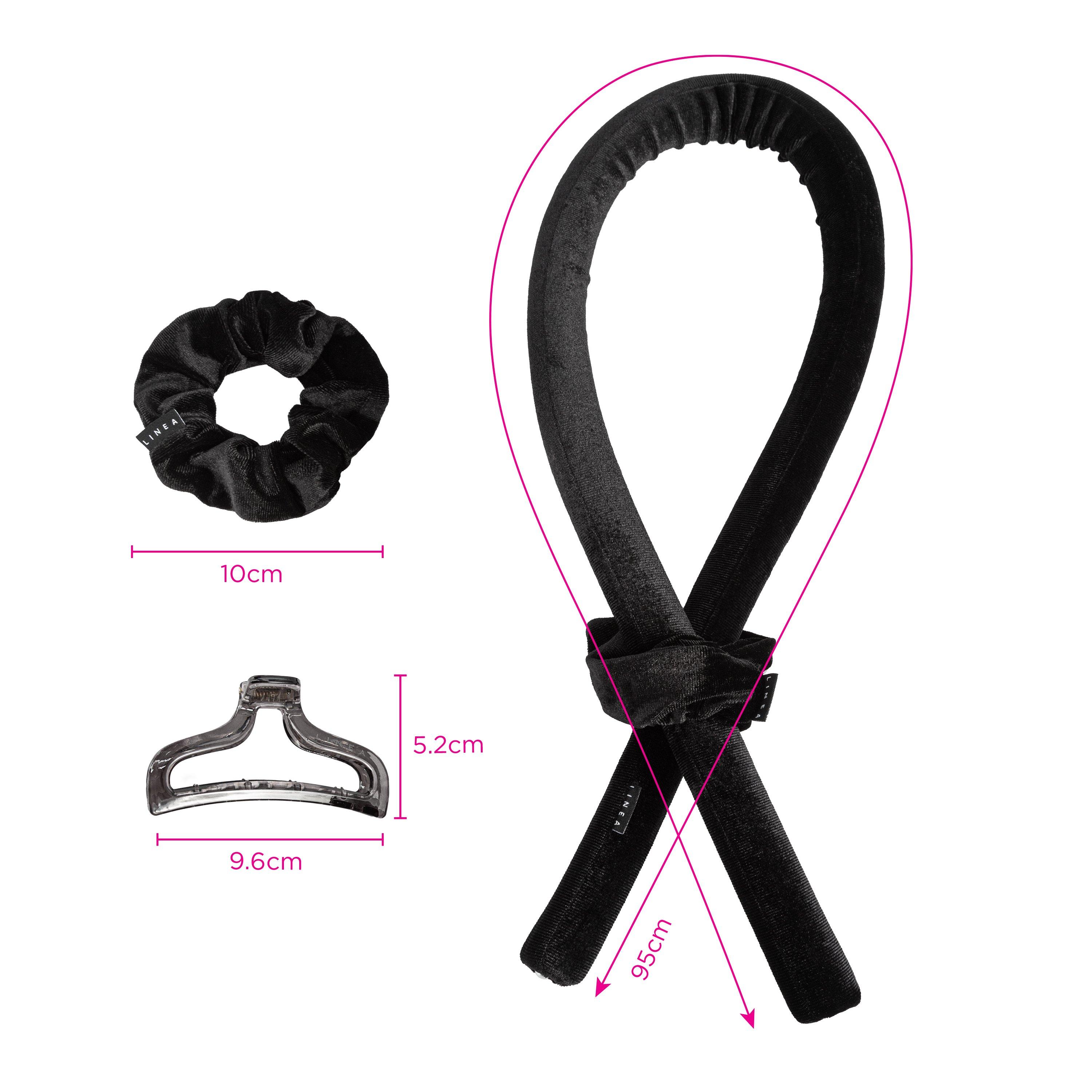 Black - Linea - Heatless Hair Curlers - 2