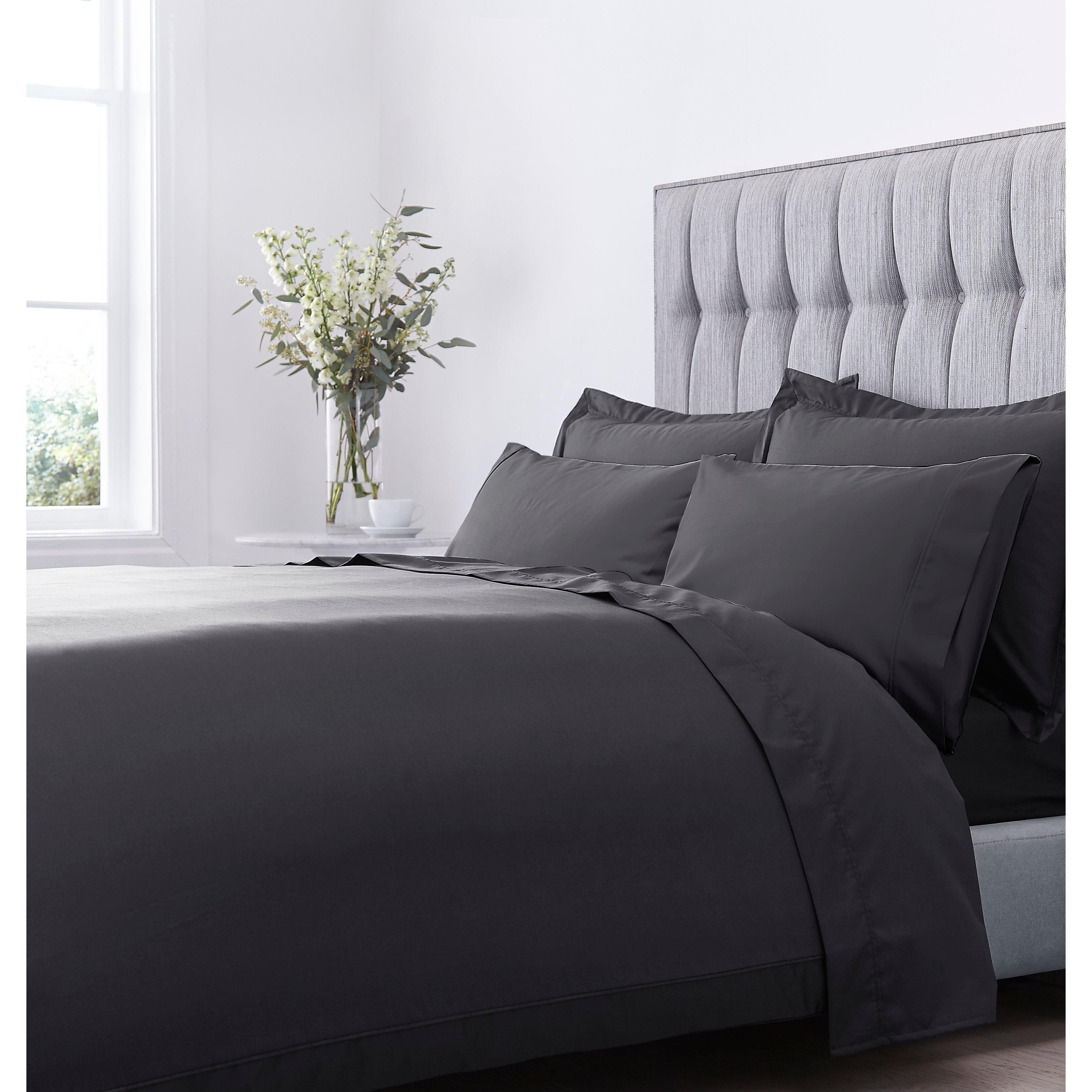 Light Grey - Hotel Collection - 1000TC Egyptian Cotton Oxford Pillowcase - 1