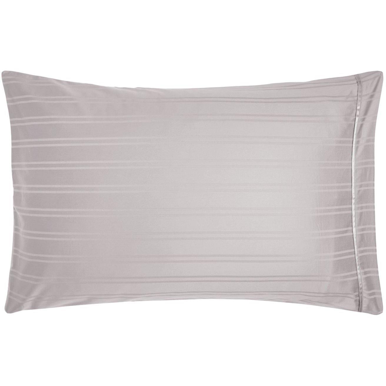 Hellgrau - Hotel Collection - Woven Stripe Standard Pillowcase Pair - 2
