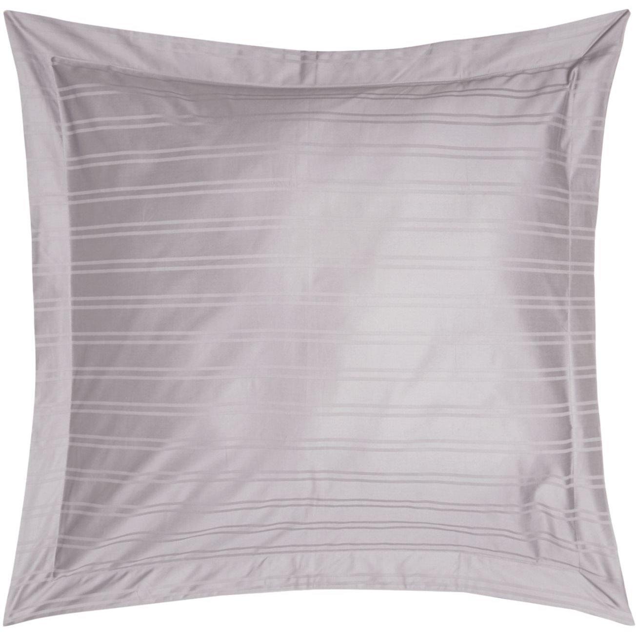 Light Grey - Hotel Collection - Woven Stripe Oxford Square Pillowcase Pair - 2