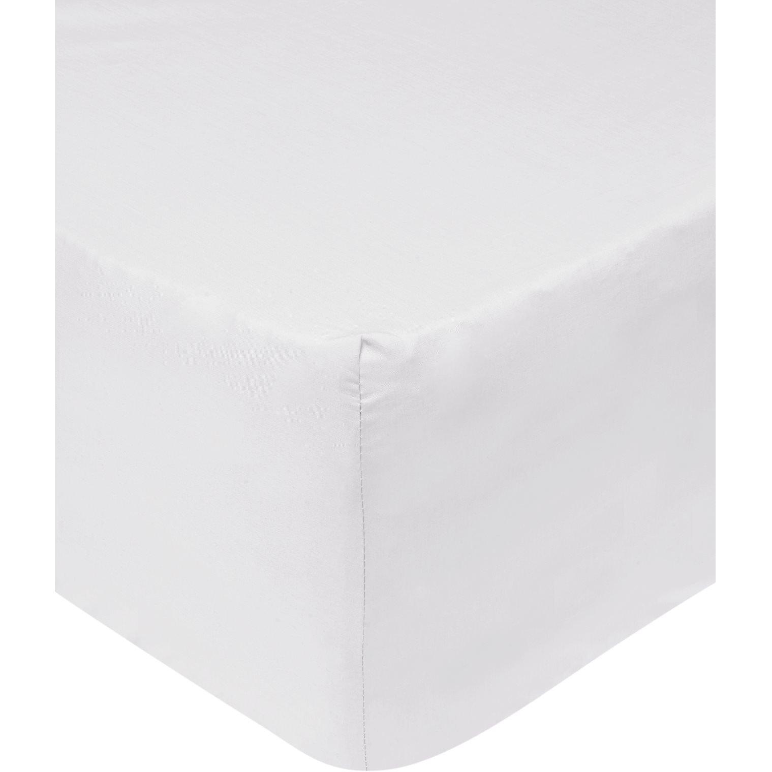 White - Linea - Egyptian 200 Thread Count Fitted Sheet - 2