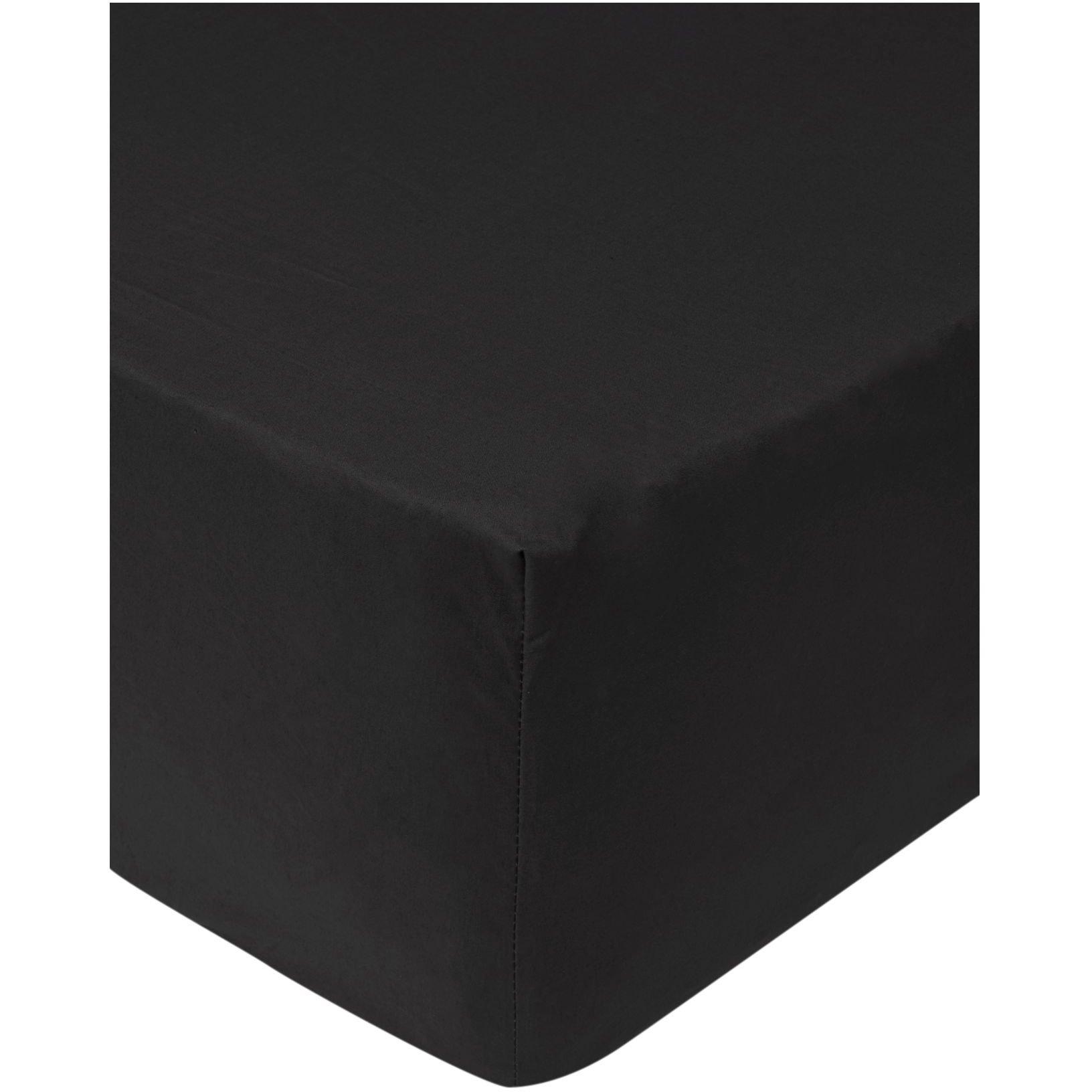 Black - Linea - Egyptian 200 Thread Count Fitted Sheet - 2