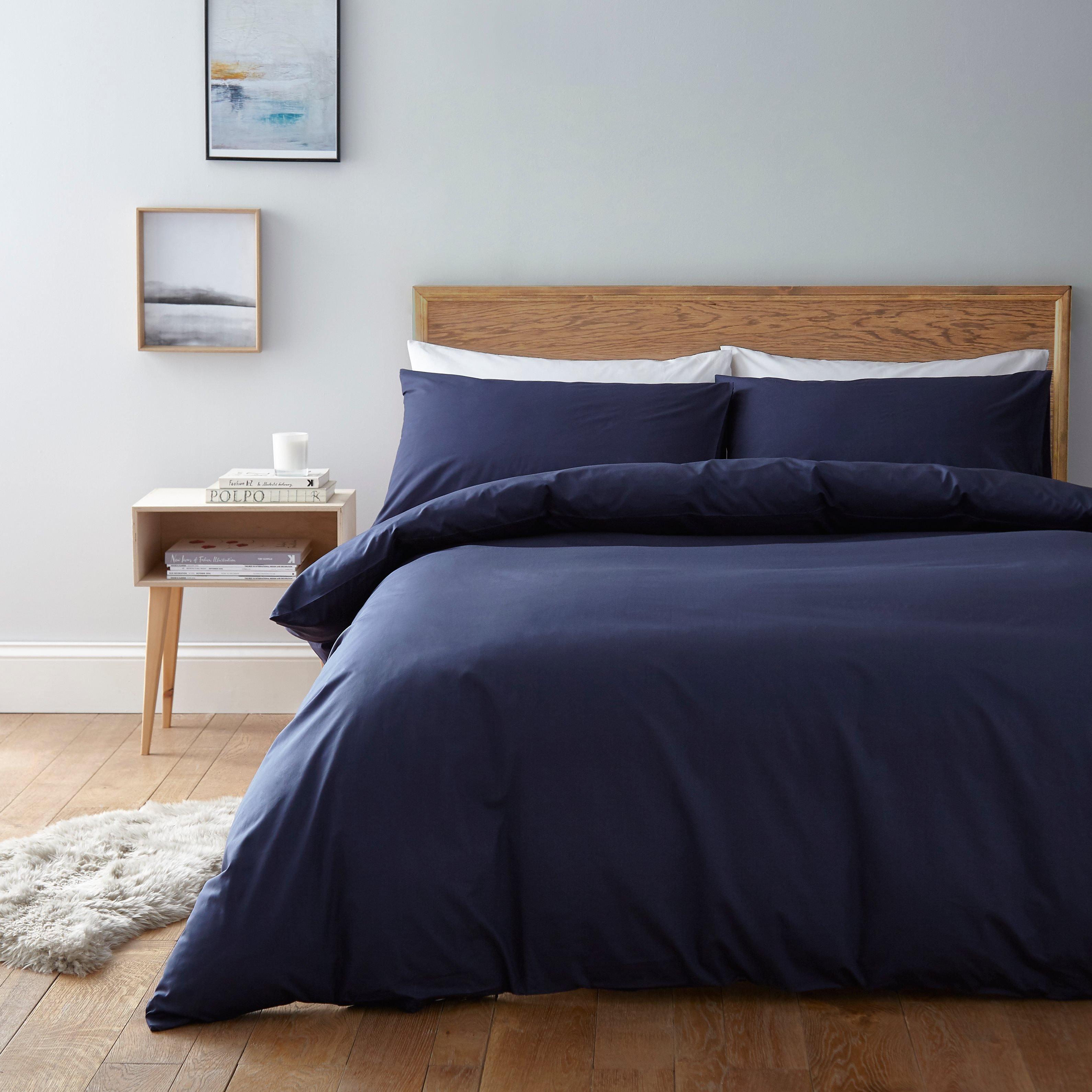 Navy - Linea - Egyptian 200 Thread Count Flat Sheet - 1
