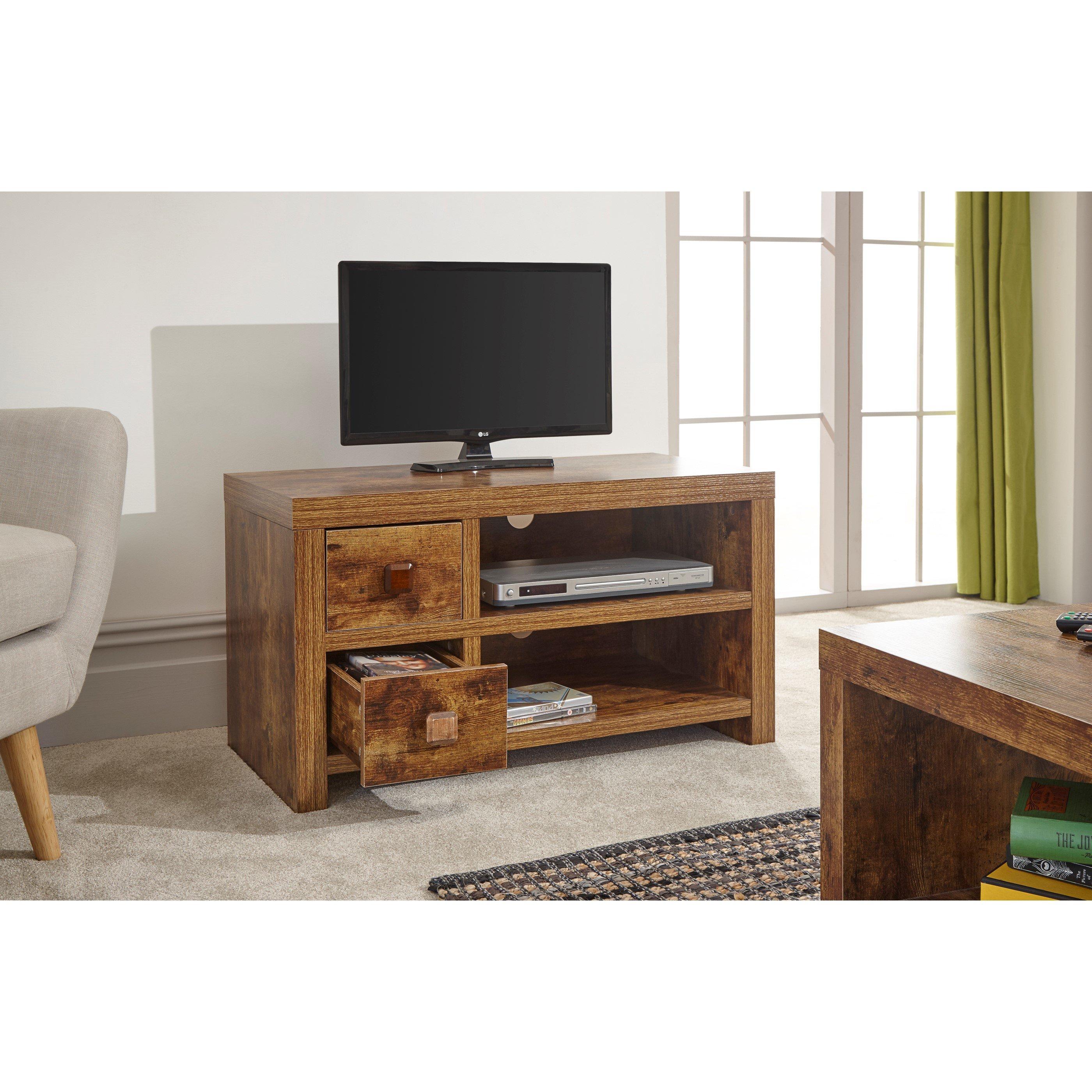 Brown - GFW - GFW Jakarta 2 Drawer TV Unit - 4