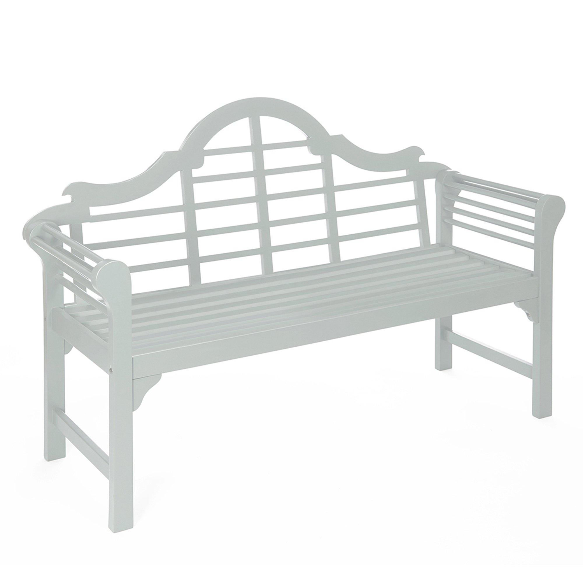 Pearl White - Greenhurst - PU Coated Lutyens-style Garden Bench - 2