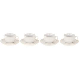 Linea Rye Stoneware Cup and Saucer Set of 4