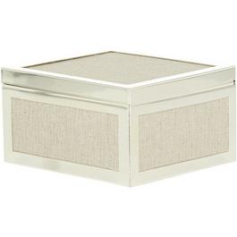 Addison Ross Linen Silver Plate Box