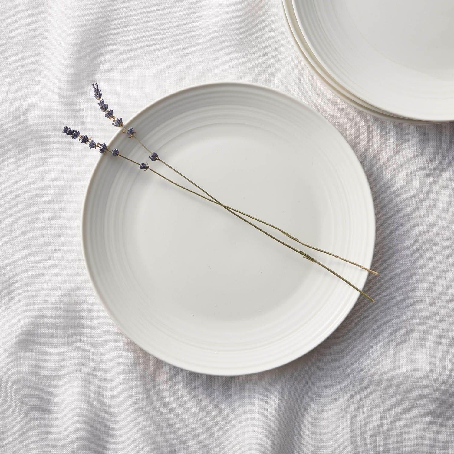 White - Linea - Aspen Fine China Dinner Plate Set of 4 - 2