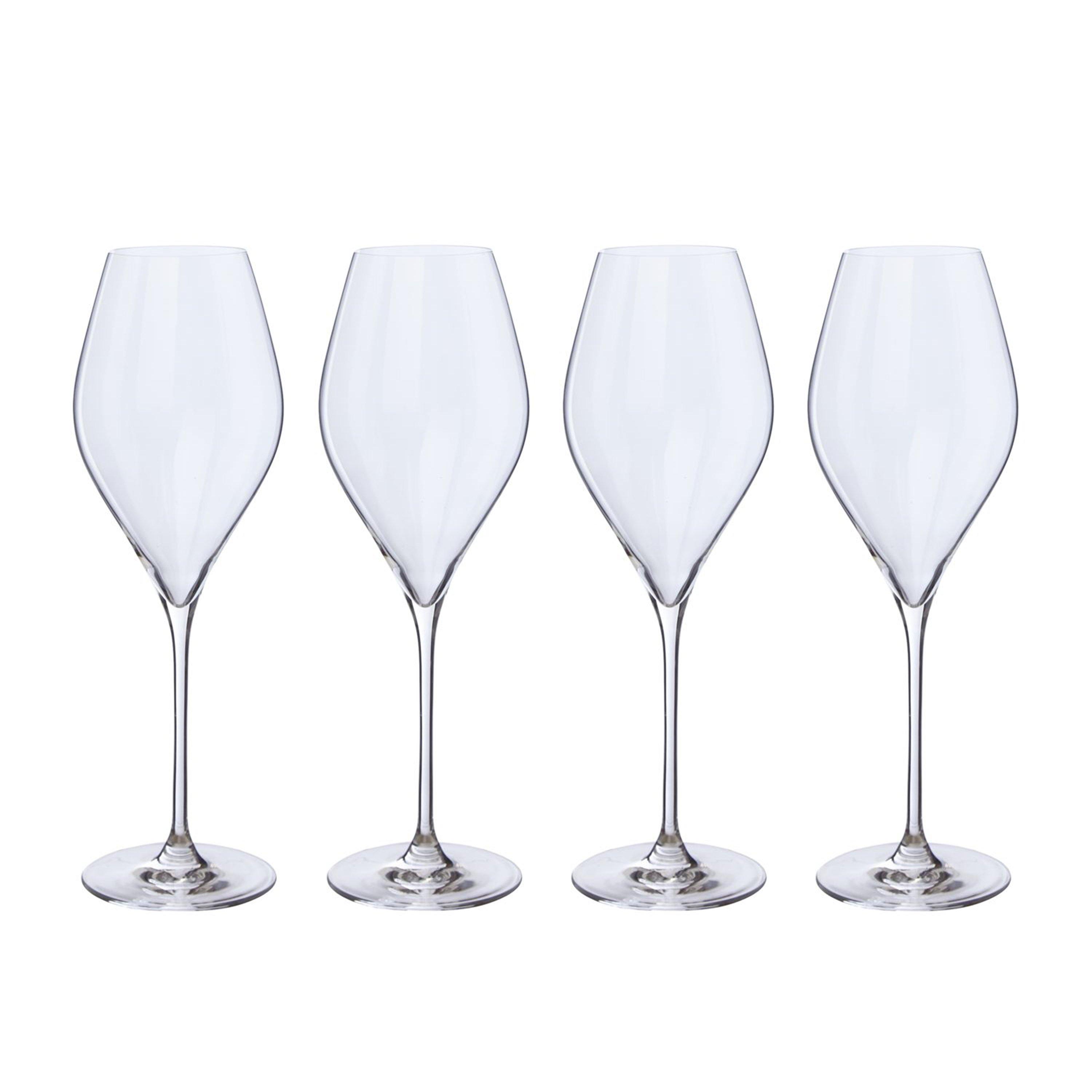 Linea Hoxton Set of 4 Crystal White Wine Glasses 430ml