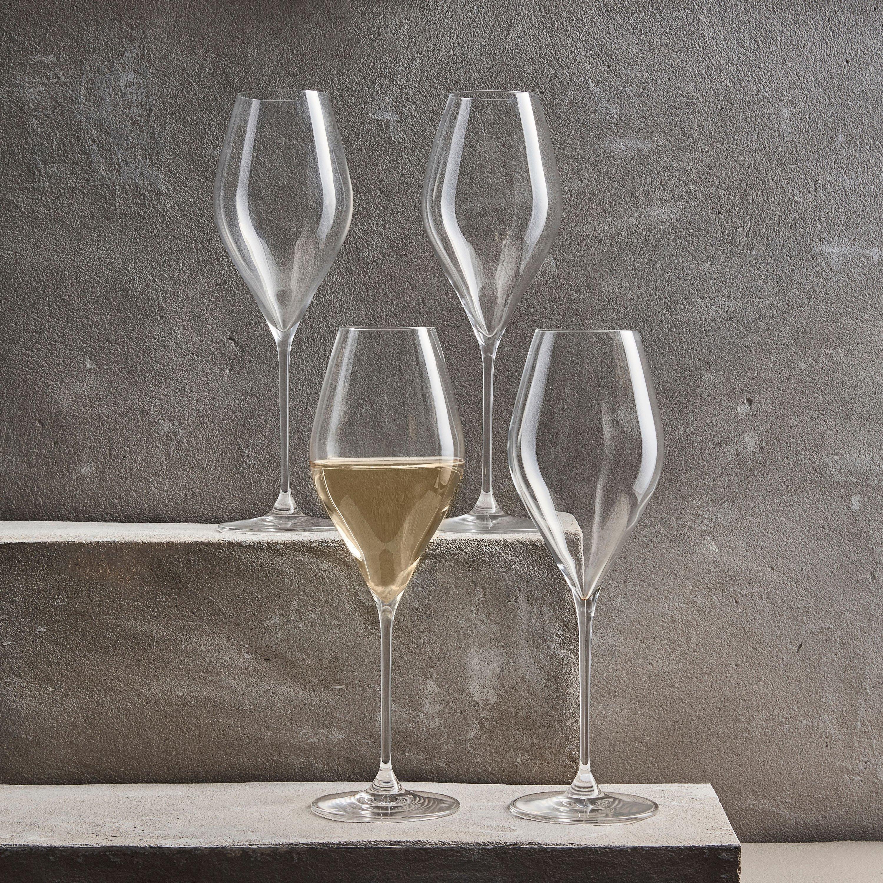 Klar - Linea - Hoxton Set of 4 Crystal White Wine Glasses 430ml - 3