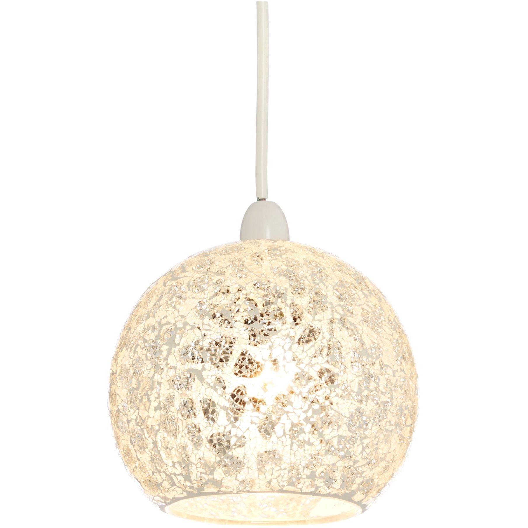 Silver - House of Fraser - Maris Mosiac Easy Fit Glass Pendant - 2