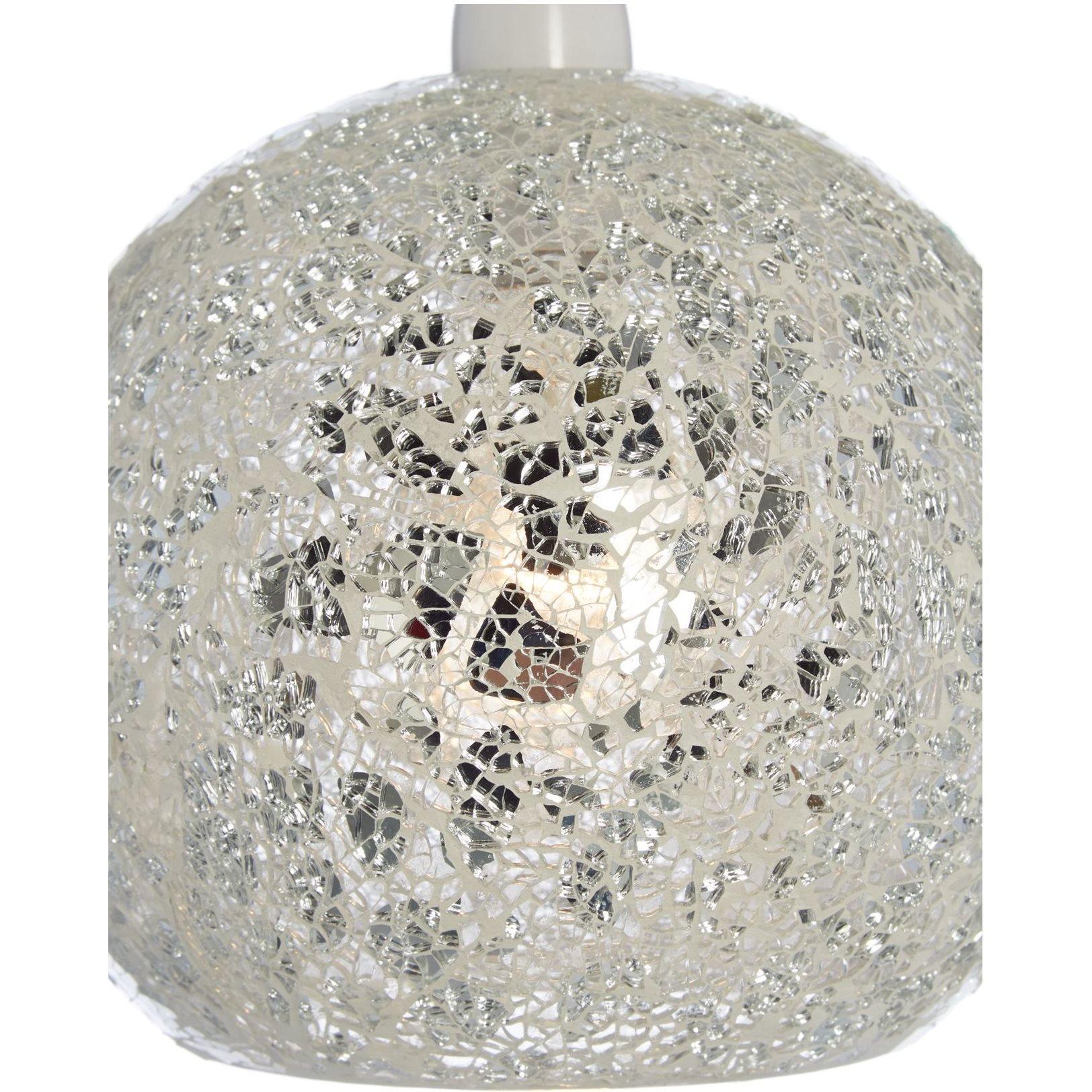 Silver - House of Fraser - Maris Mosiac Easy Fit Glass Pendant - 3