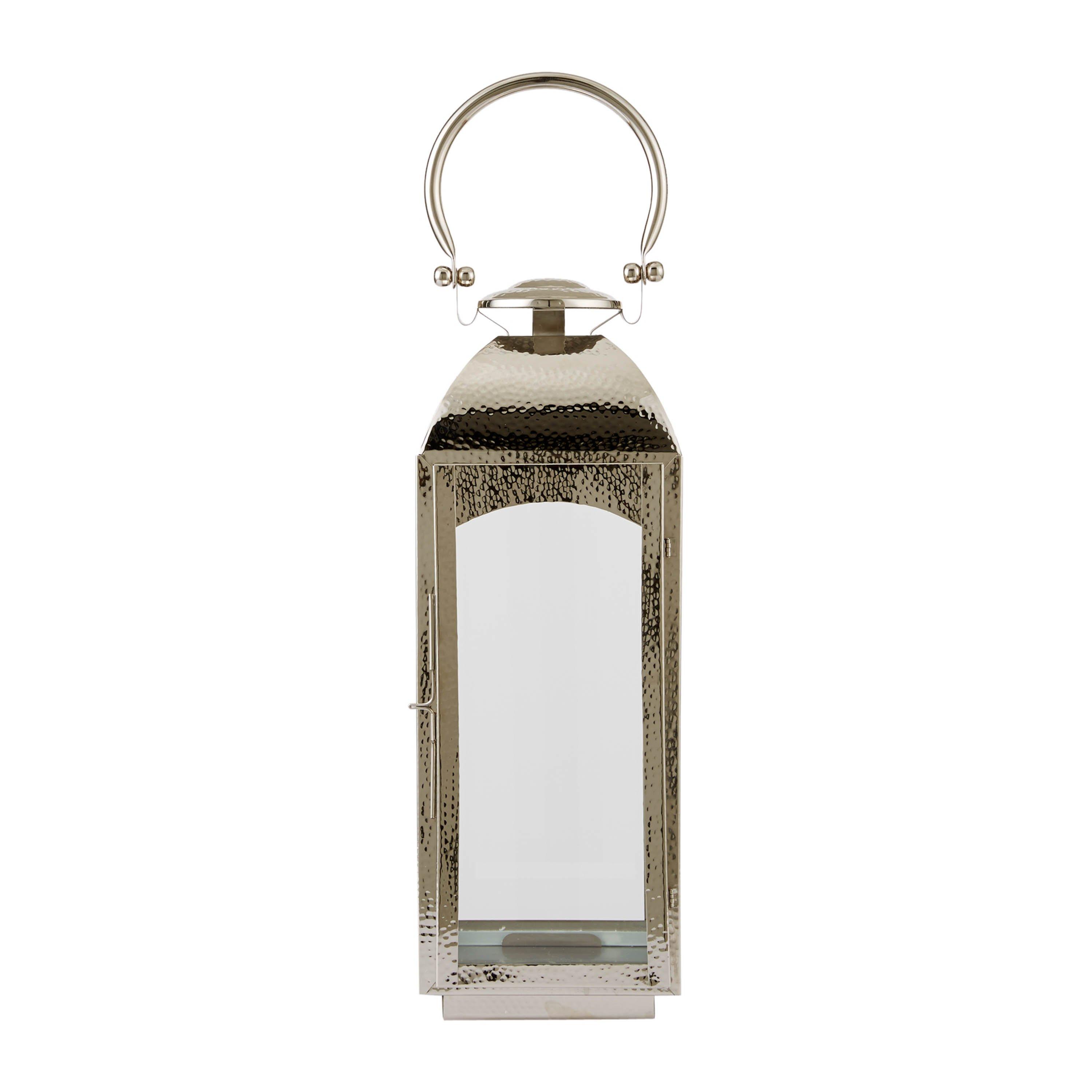 Silver - Hotel Collection - Hammered Lantern - 1