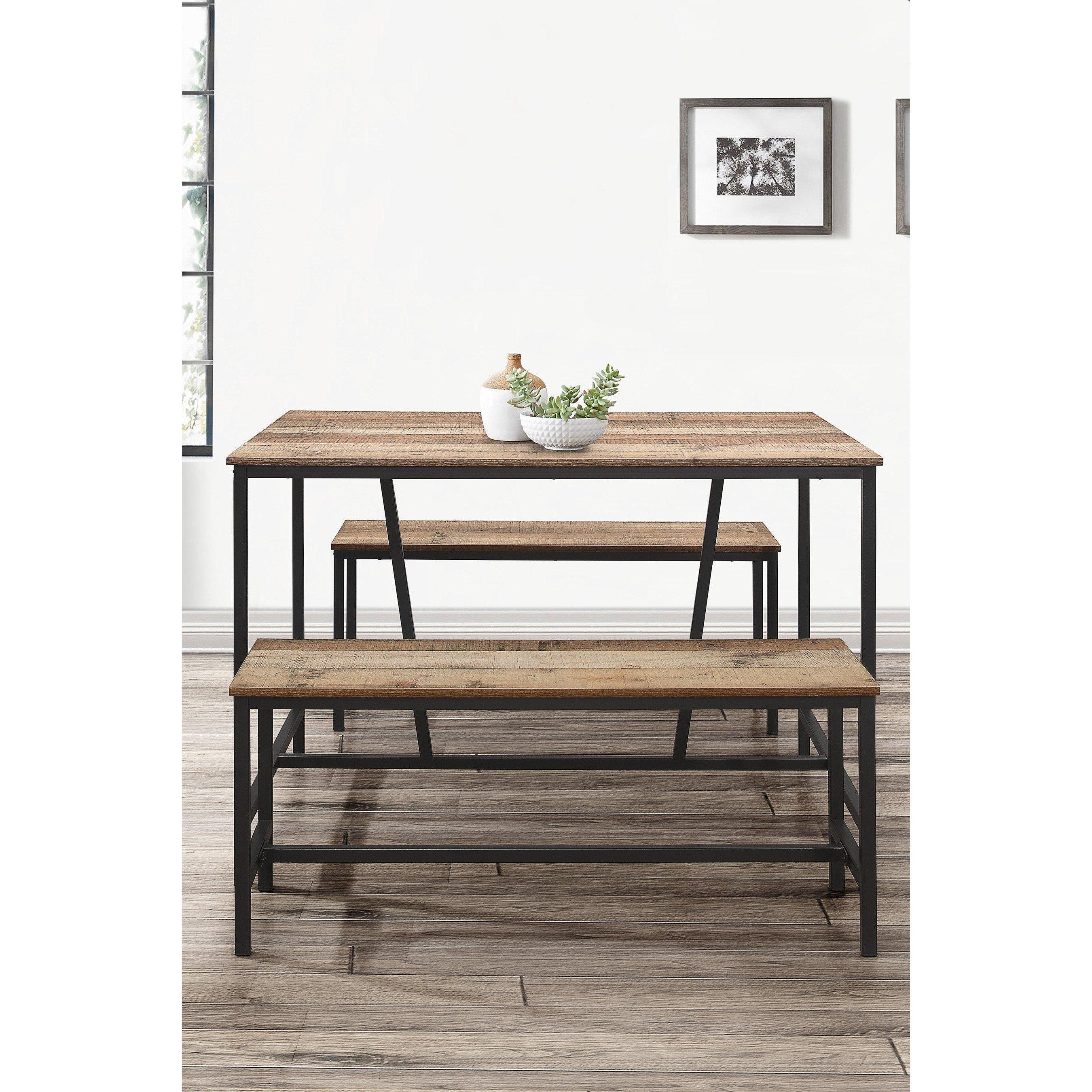 Rustic Wood - Birlea - Urban Dining Table and Bench