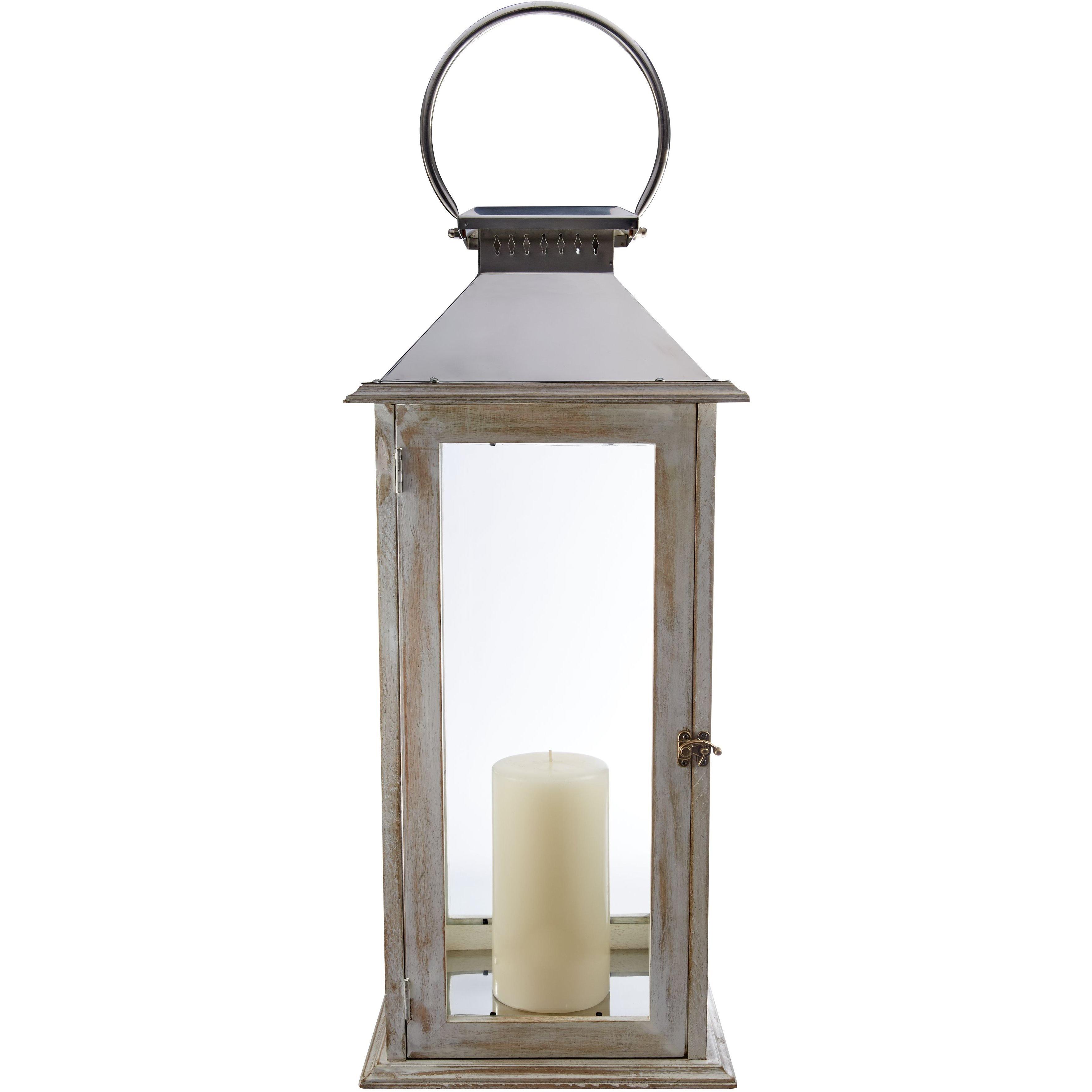 White - Hotel Collection - Hotel White Wooden Lantern - 2