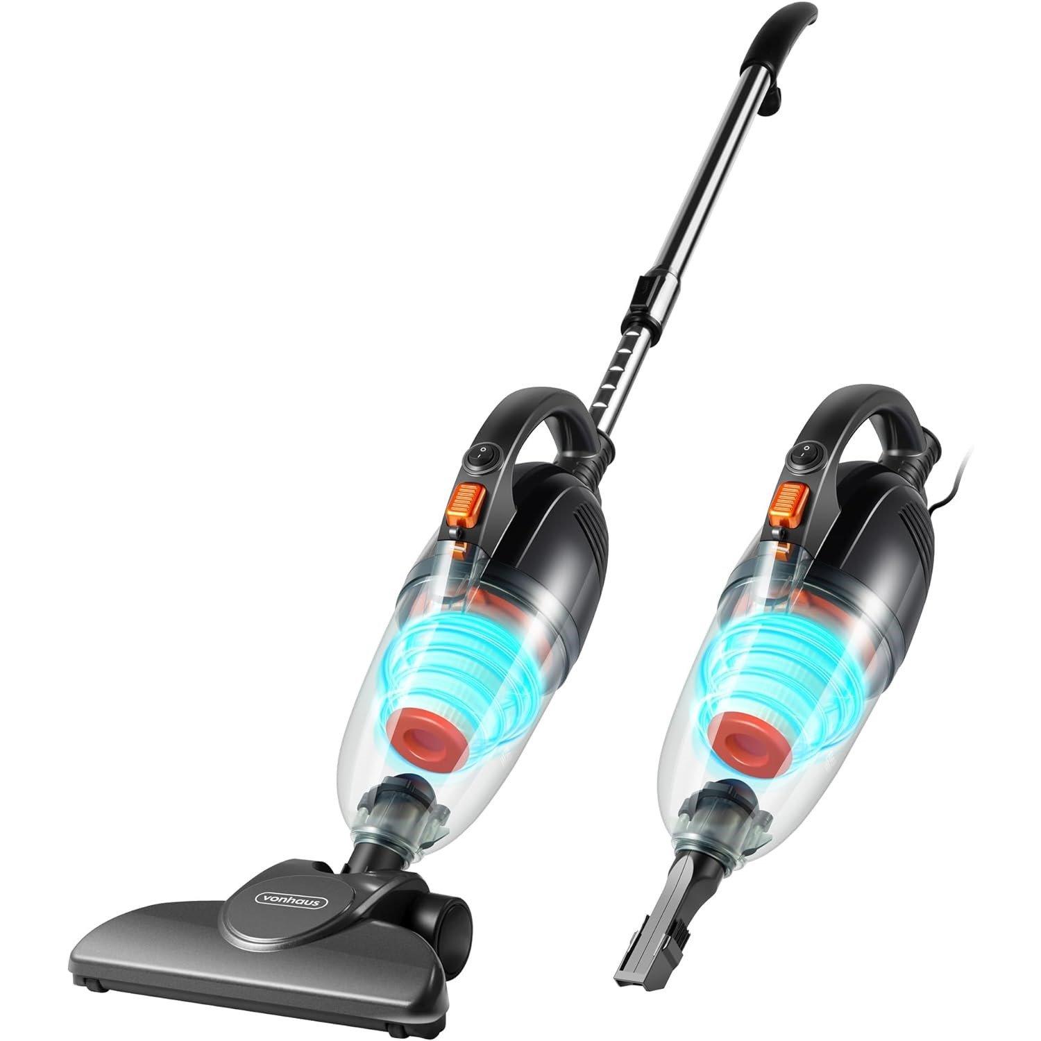 Grey - VonHaus - 2 in 1 Corded 800W Stick Vacuum - 1