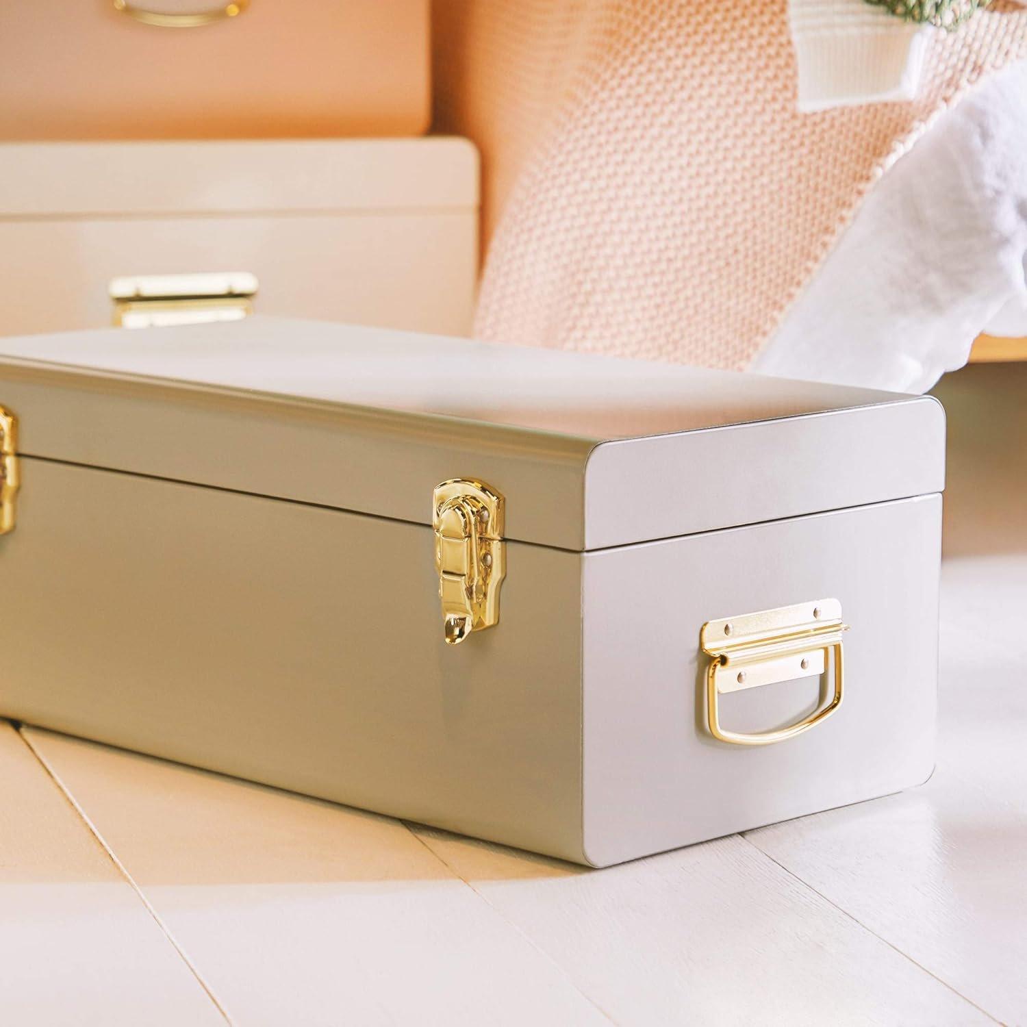 Multi - VonHaus - VonHaus Set of 3 Metal Storage Trunks - 7