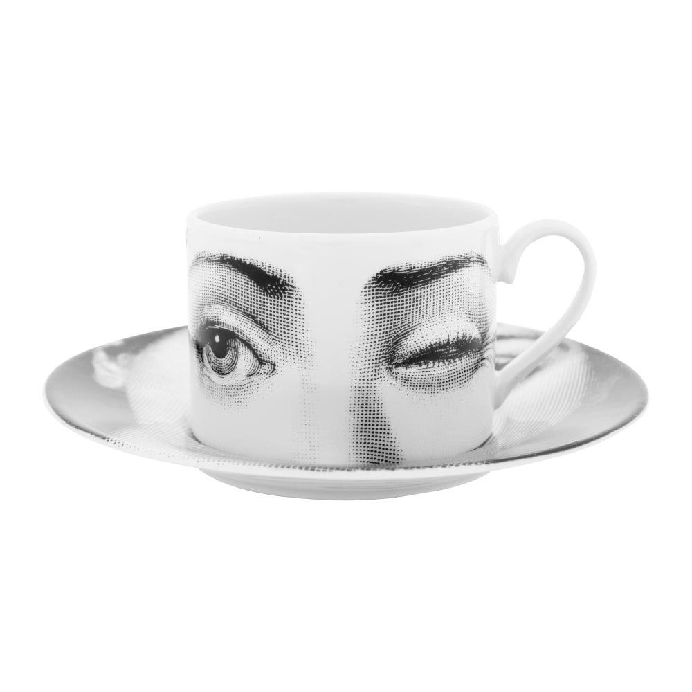 Black & White - Fornasetti - Tema e Variazioni 2005 Set of 6 Teacups - 2