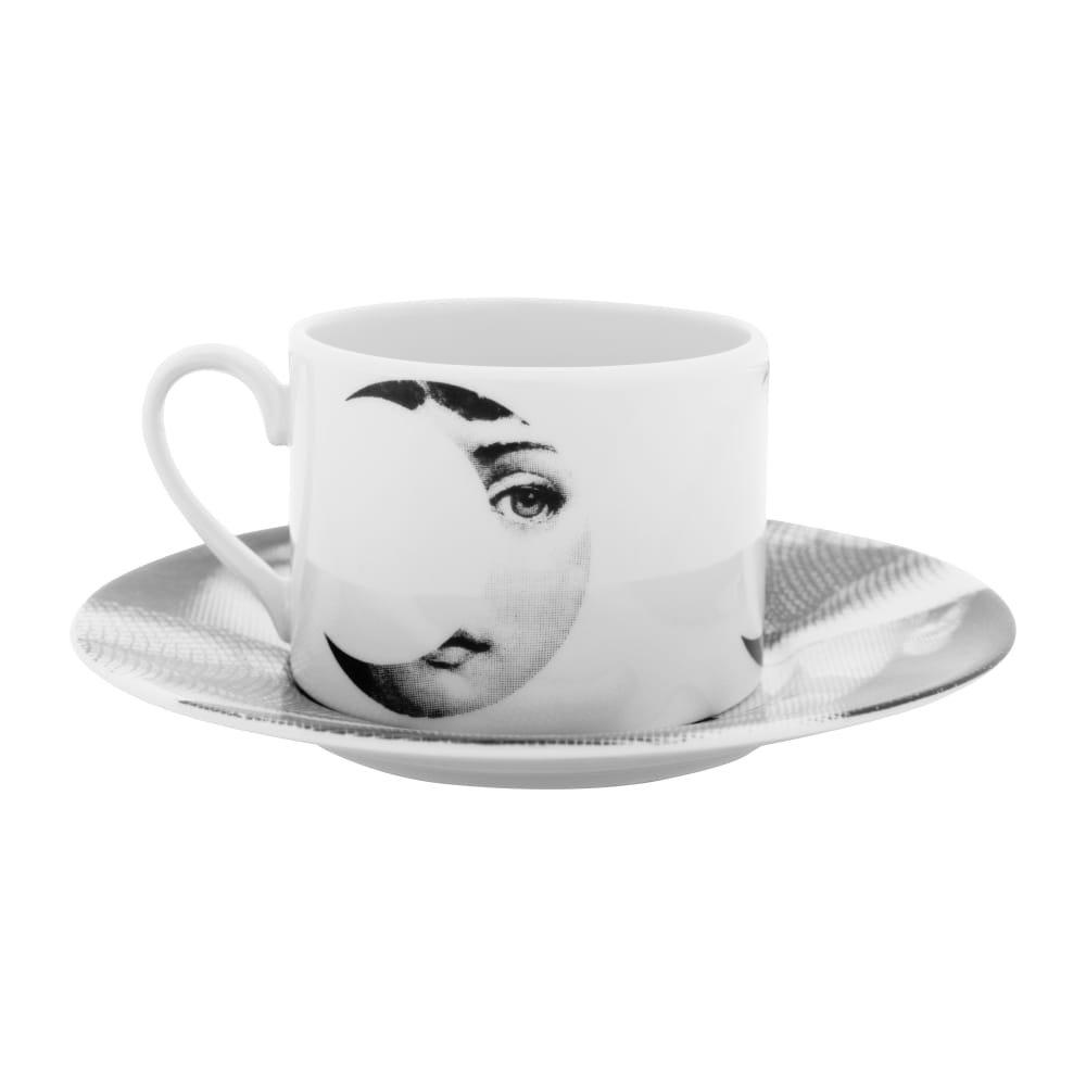 Black & White - Fornasetti - Tema e Variazioni 2005 Set of 6 Teacups - 6