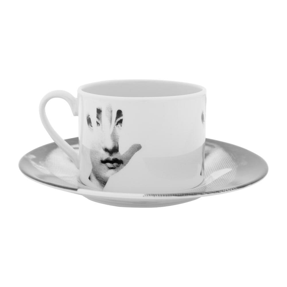 Black & White - Fornasetti - Tema e Variazioni 2005 Set of 6 Teacups - 9